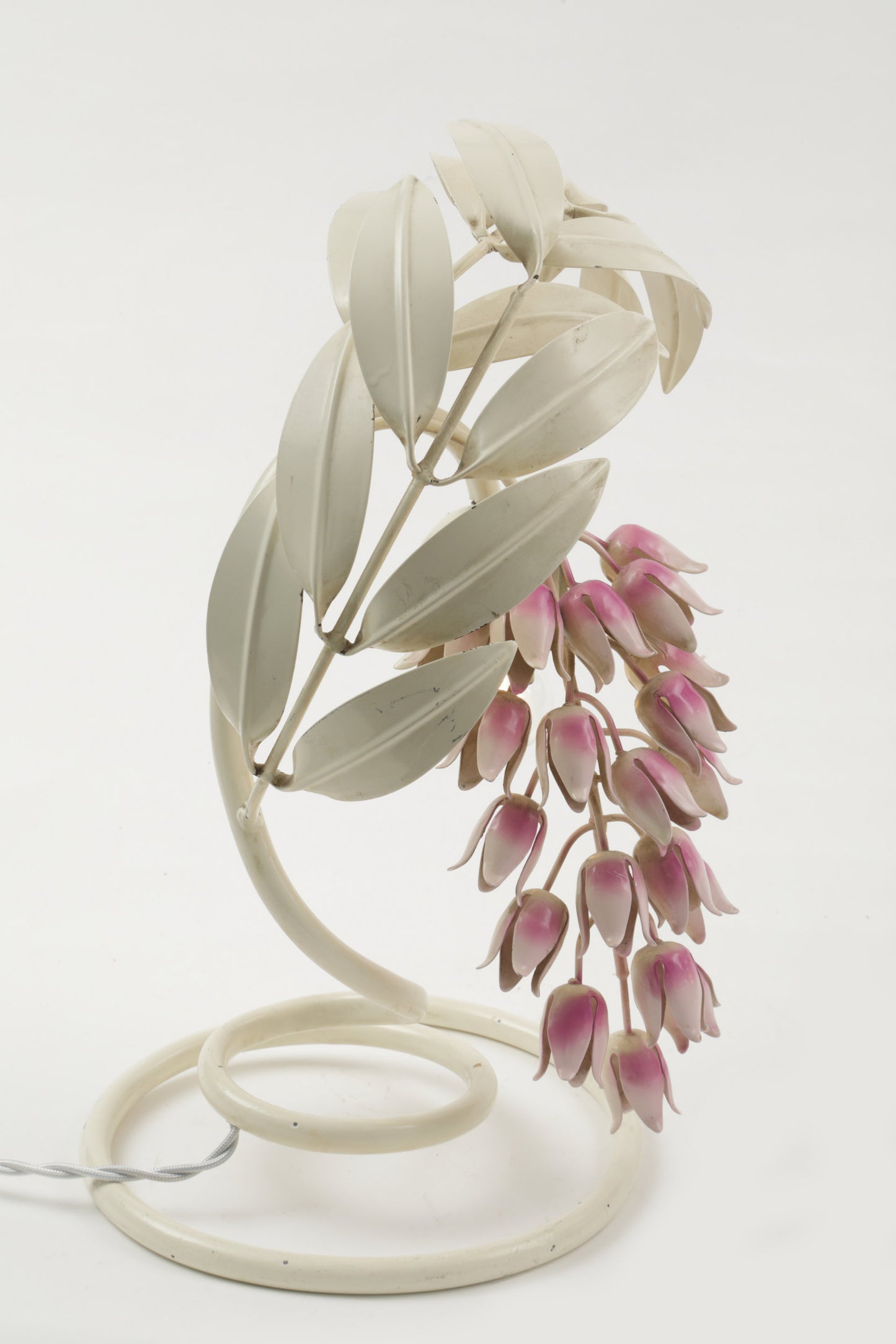 Lacquered iron table lamp bunch of flowers