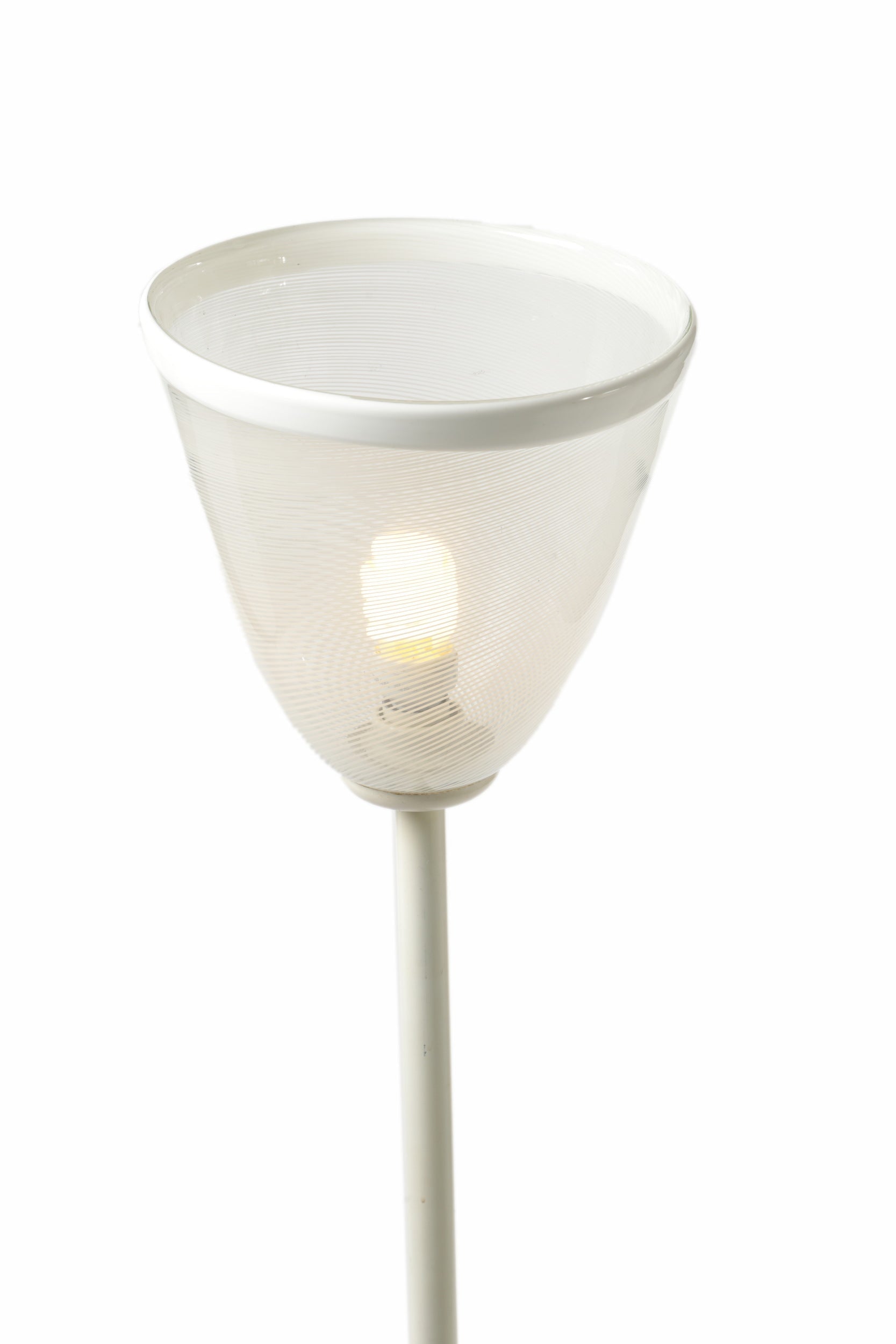 Reticello glass floor lamp from the 80s