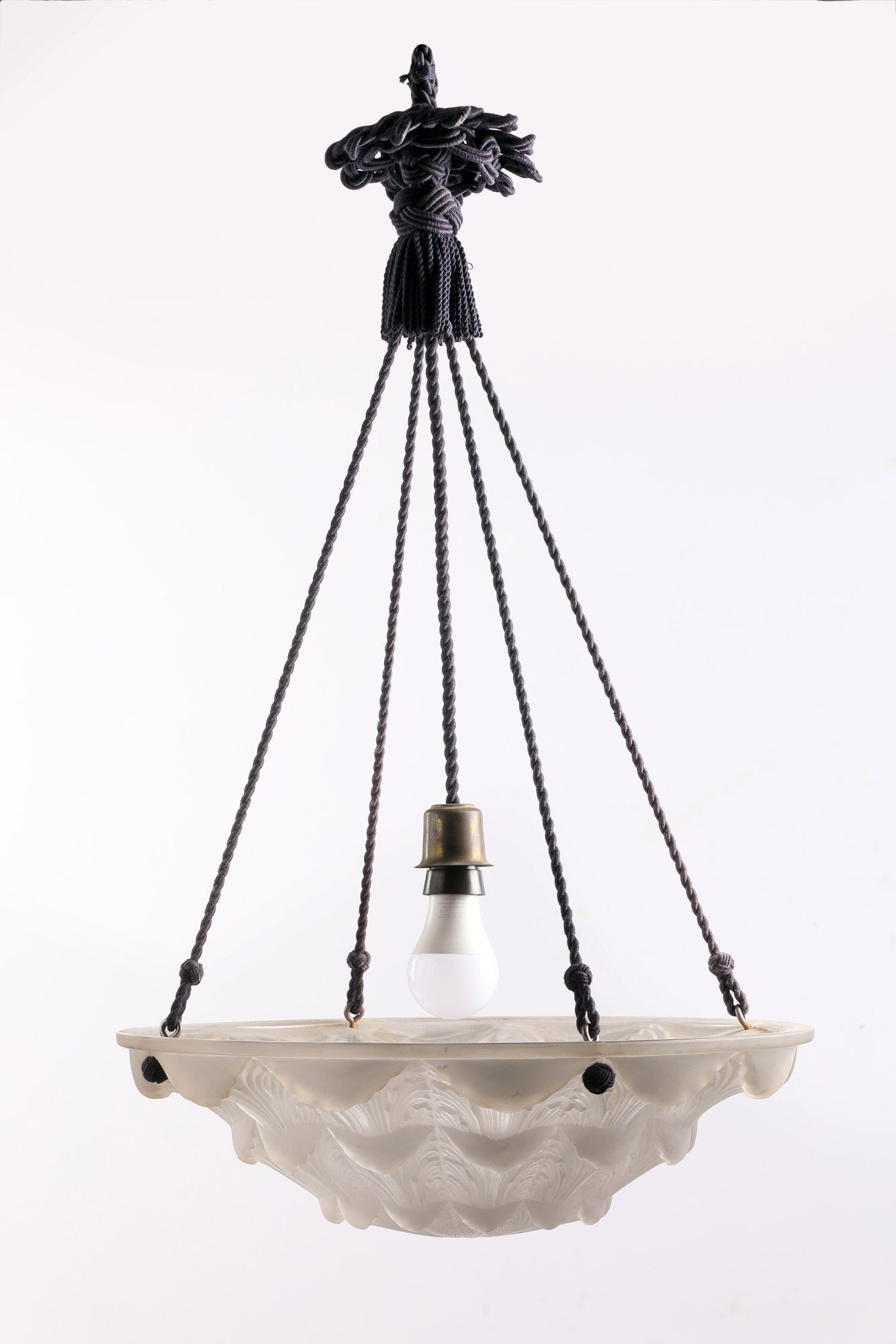 Art Deco frozen crystal chandelier