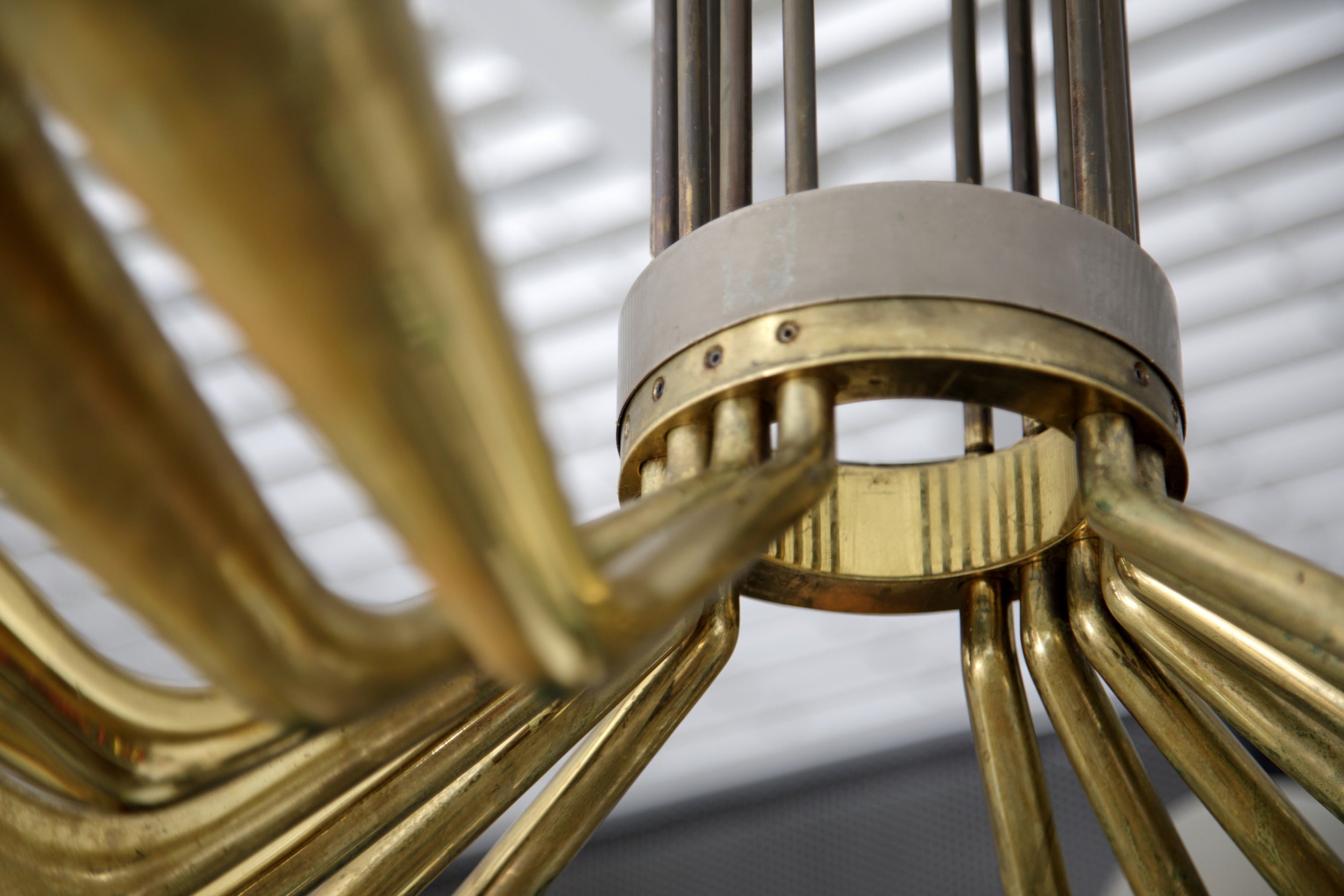 Max Ingrand chandelier, produced by Fontana Arte in 1955