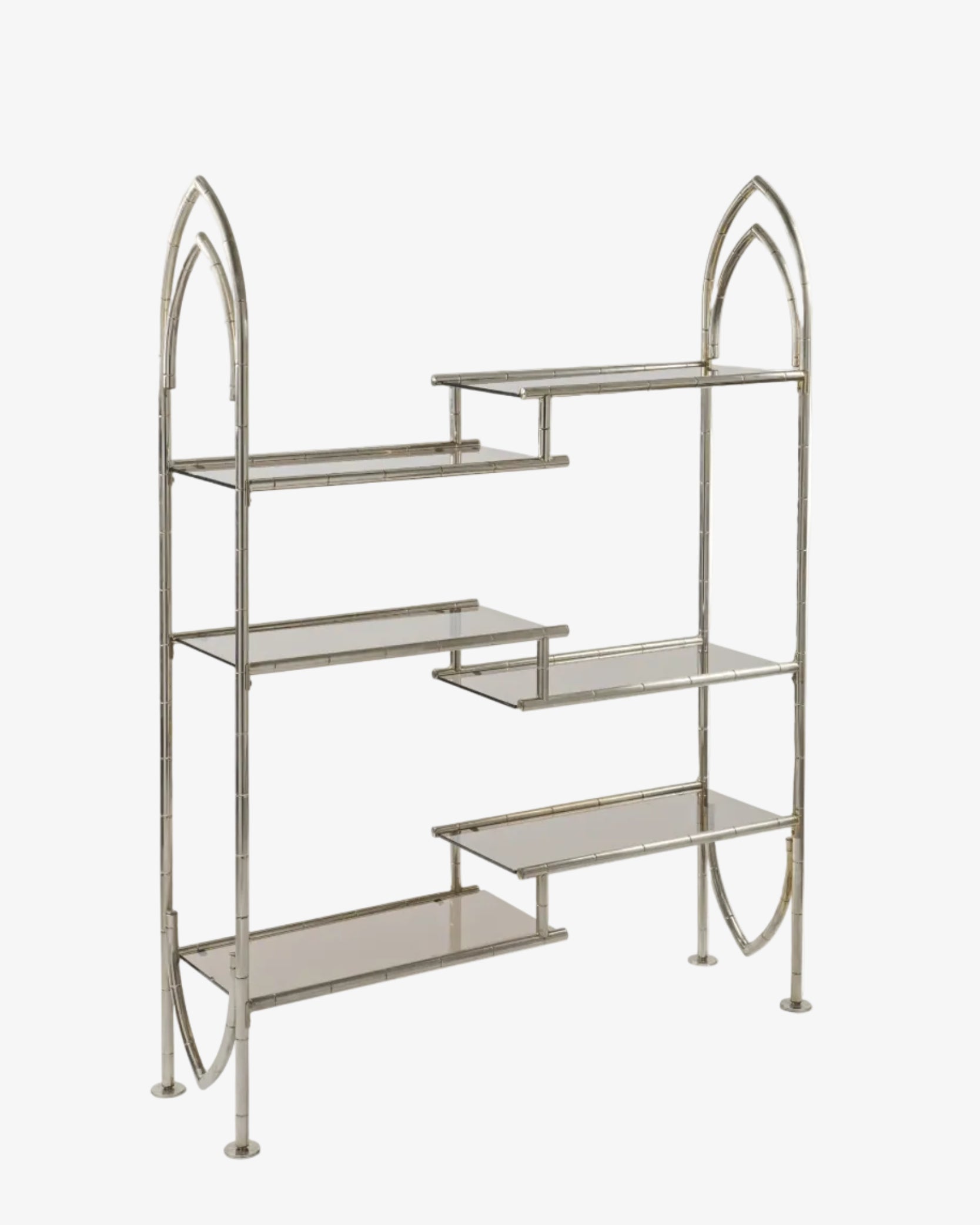 Steel bookcase made of bamboo 1970