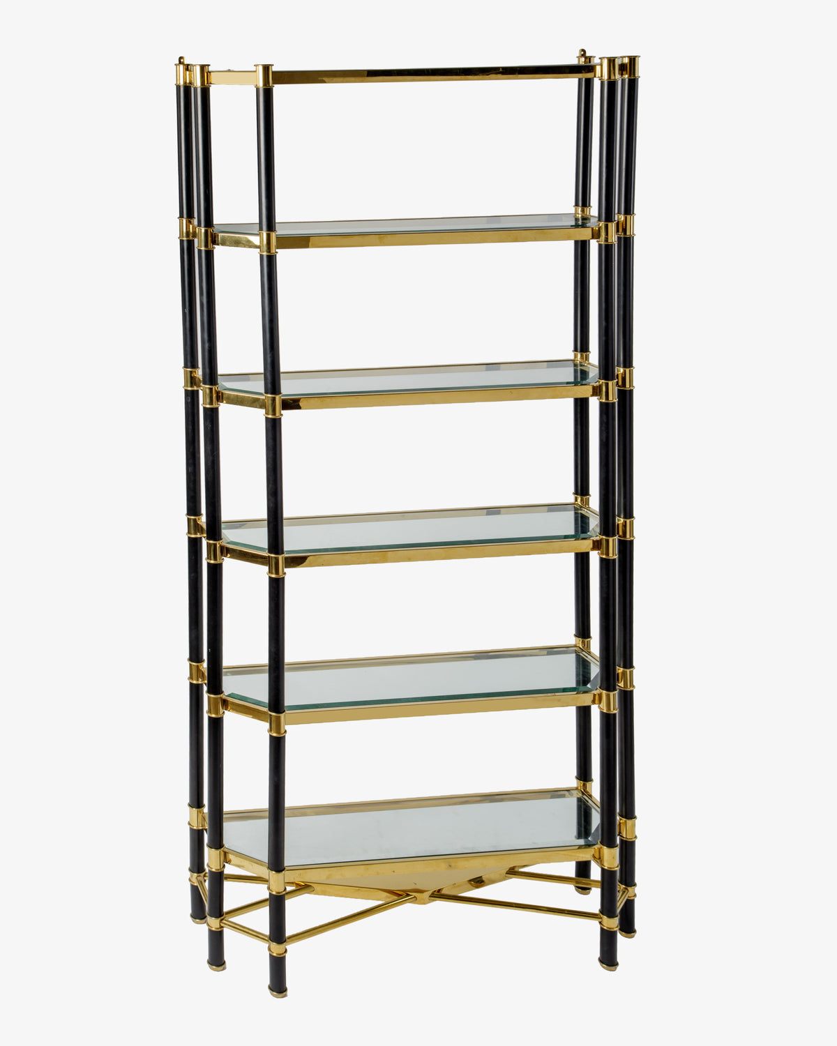 Black lacquered bookcase from the 2000s