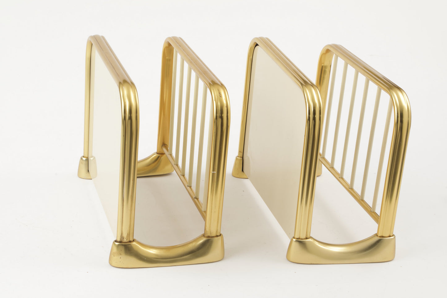 1960s glass and brass shelf