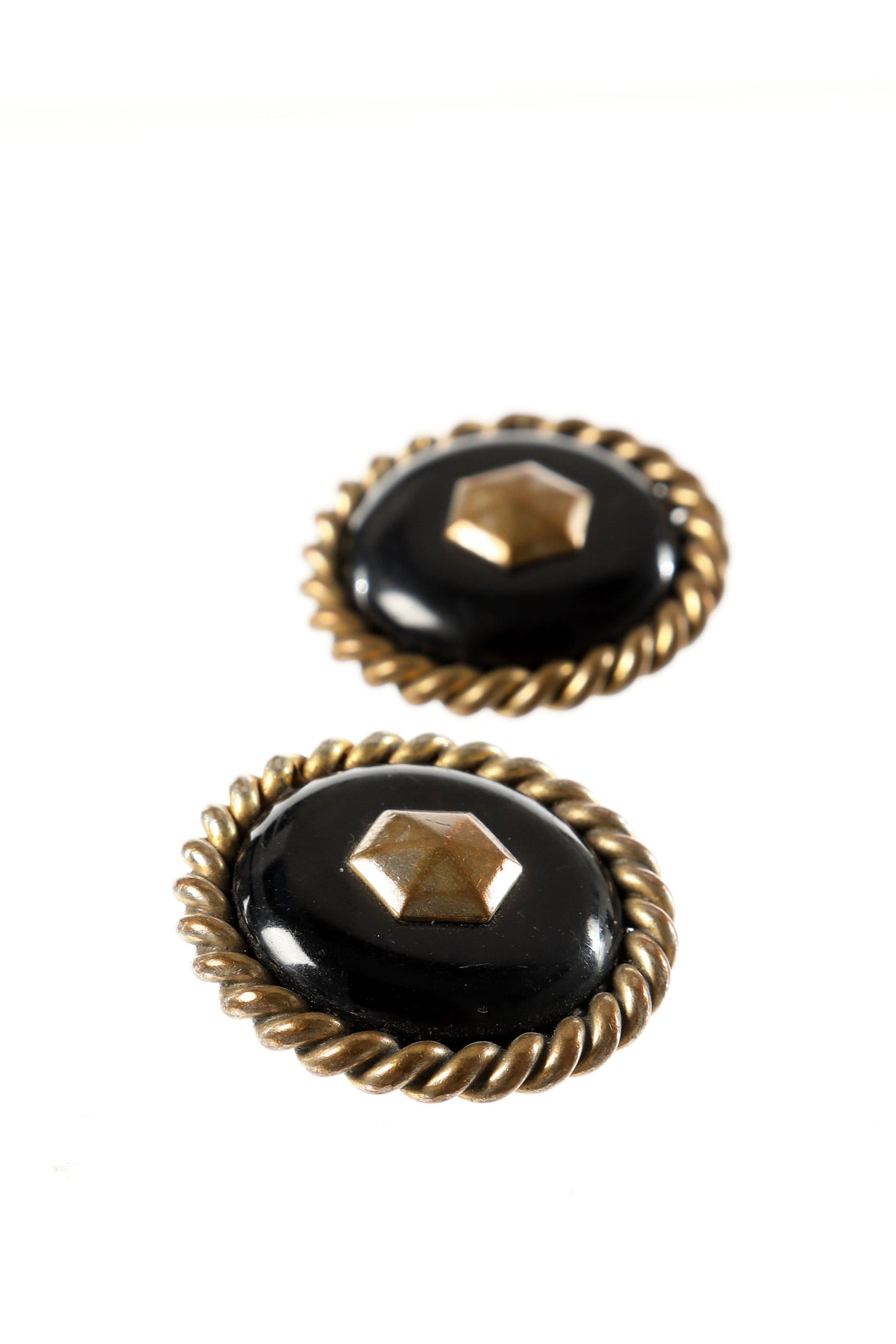 Orecchini Chanel anni 80 laccati neri