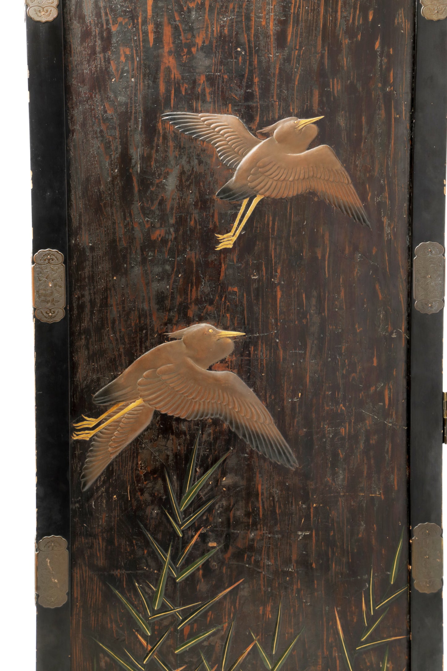 19th century Japanese lacquered screen