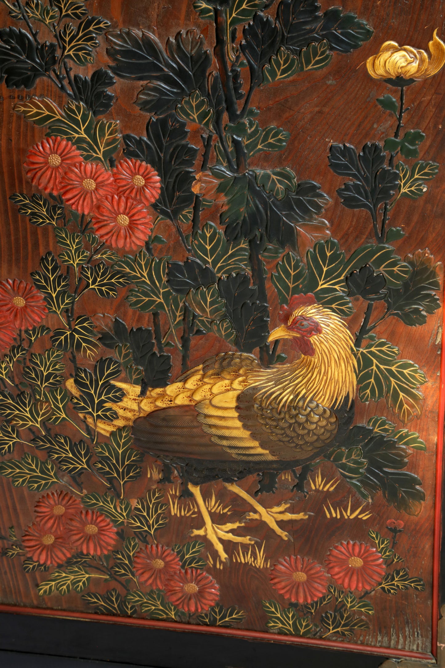 19th century Japanese lacquered screen