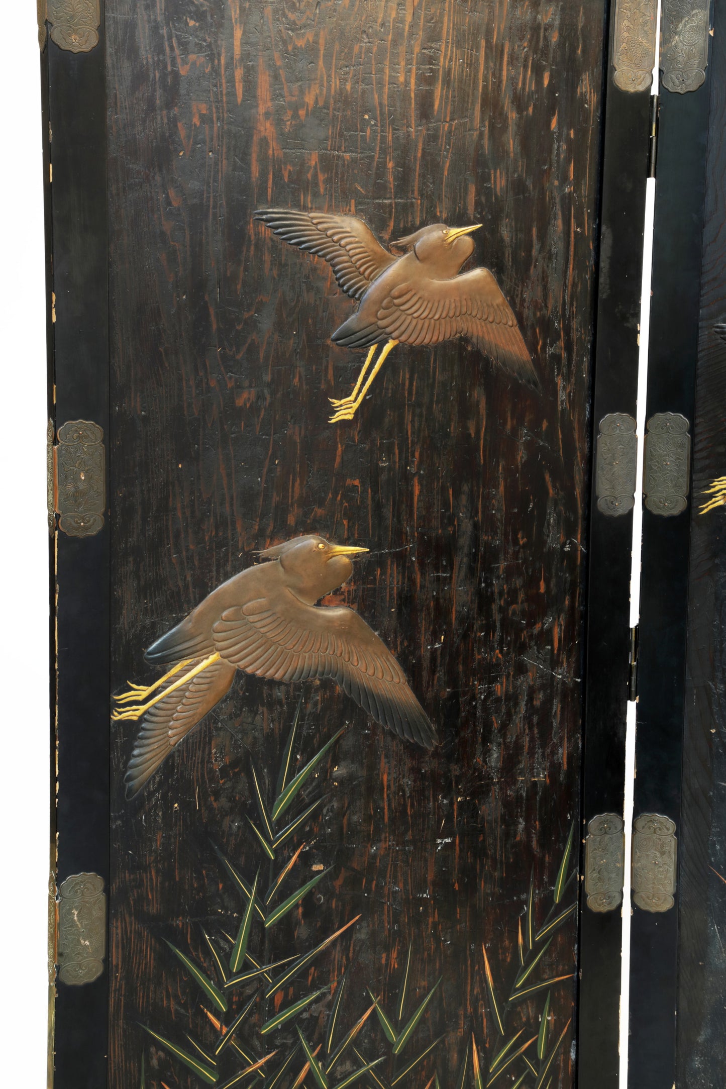19th century Japanese lacquered screen