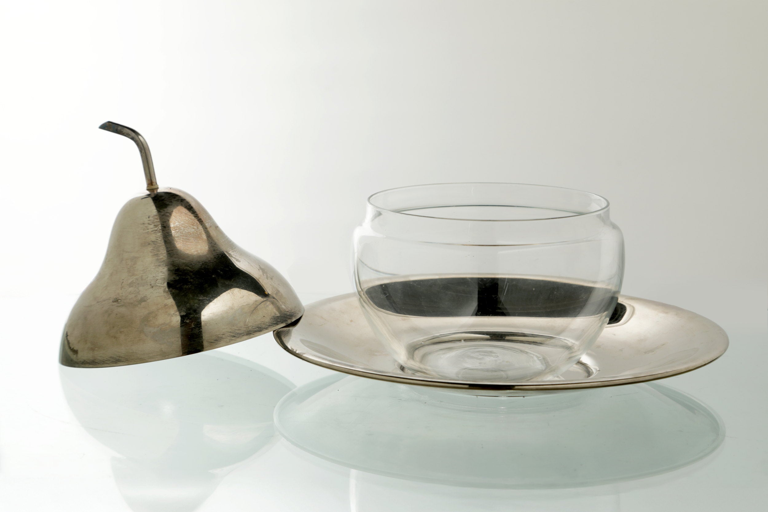 Steel and glass pear box from the 70s