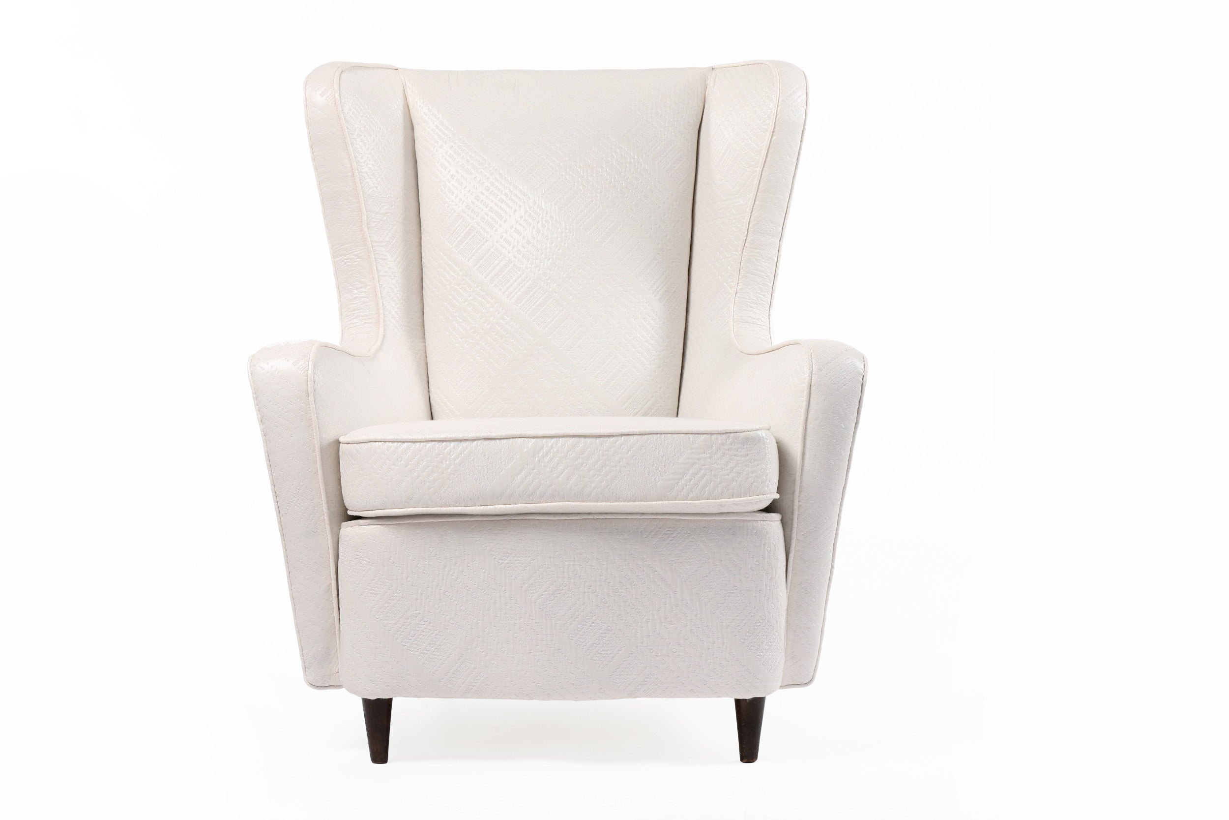 60s ciré jacquard matelassé armchair