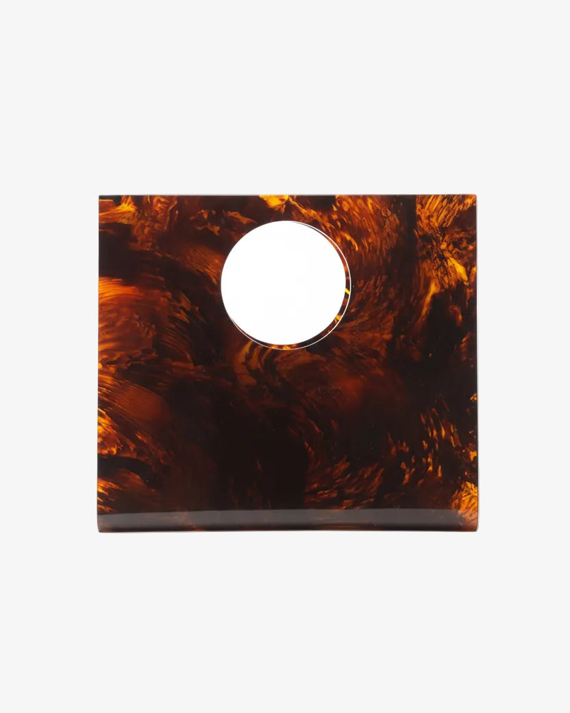 1970s tortoiseshell effect lucite magazine rack