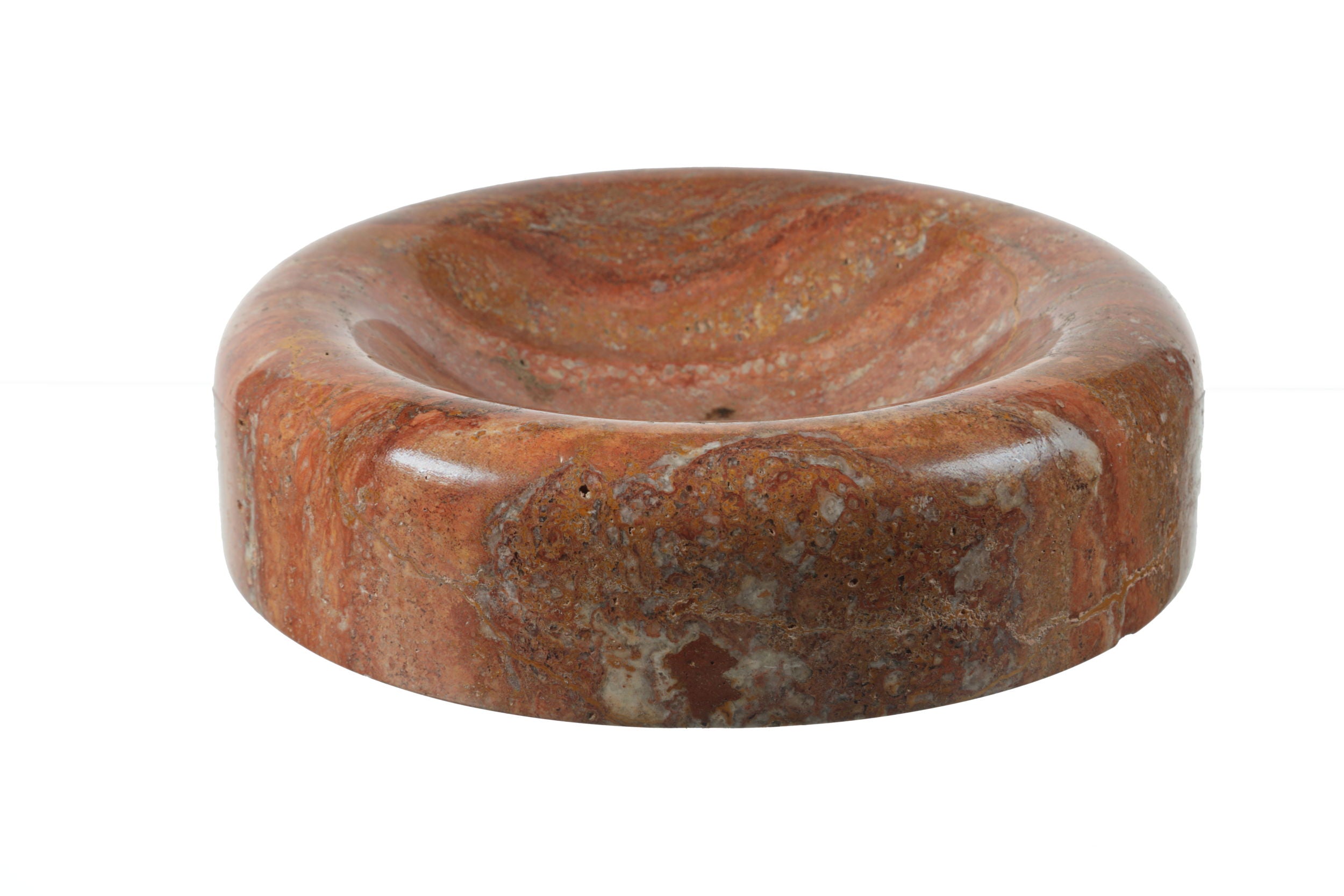 Red marble ashtray 70s