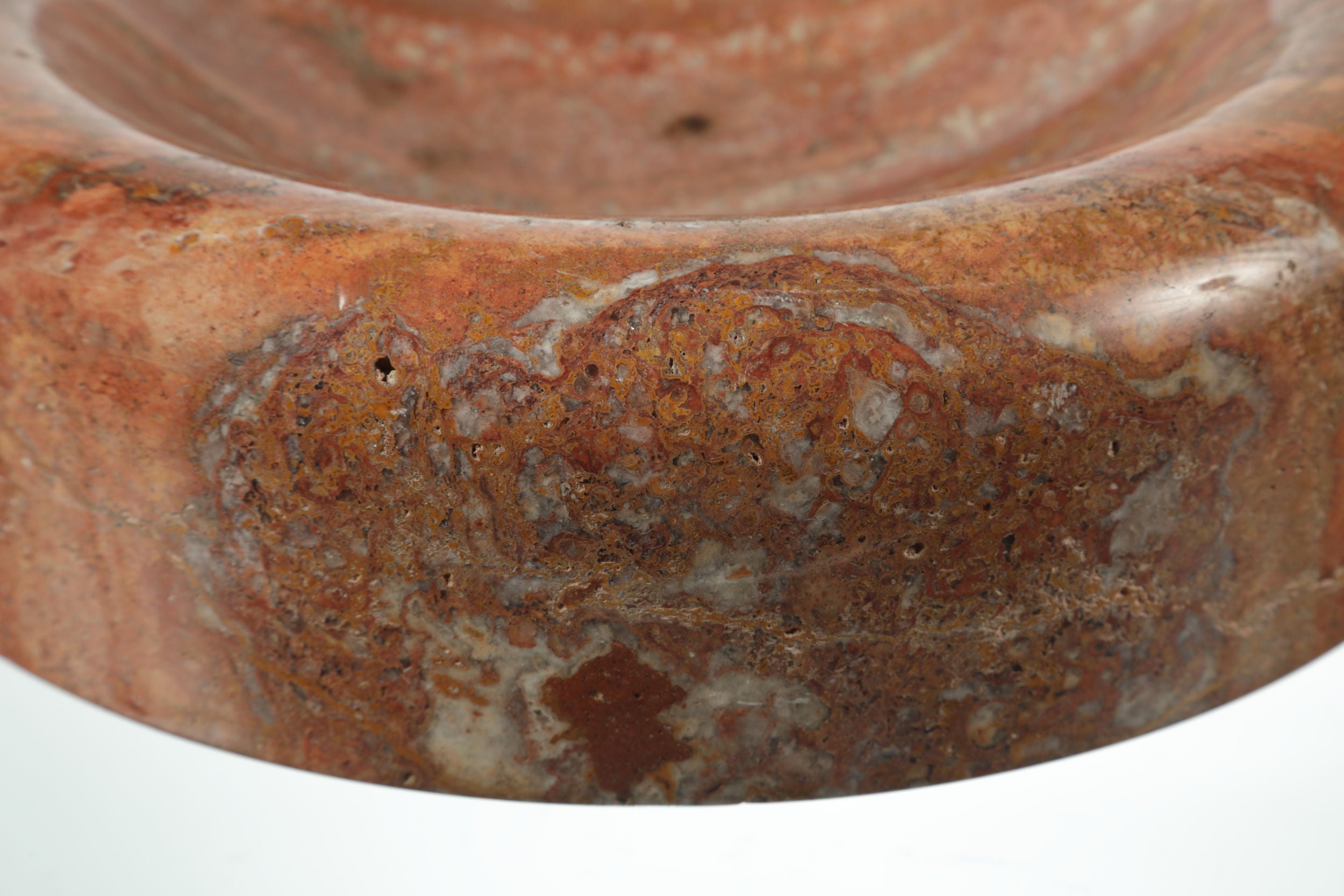 Red marble ashtray 70s