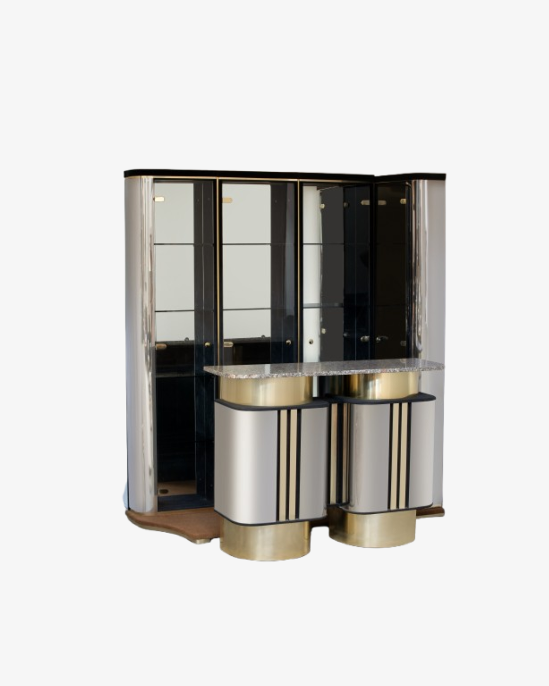 70s corner bar cabinet
