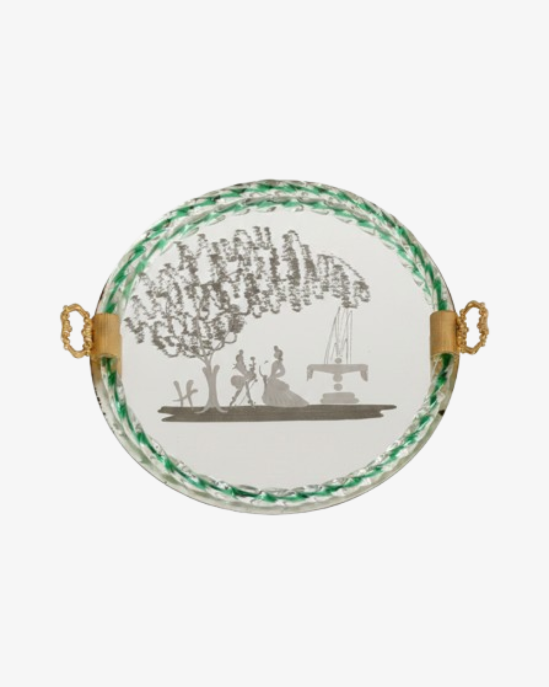 1960s green Murano glass tray