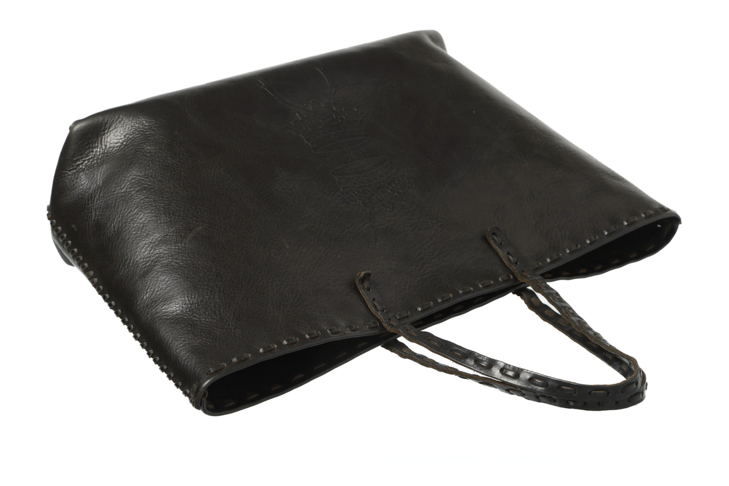 Fendi rollbag bag with leather loop in the bag and on the handle, 90s deer relief