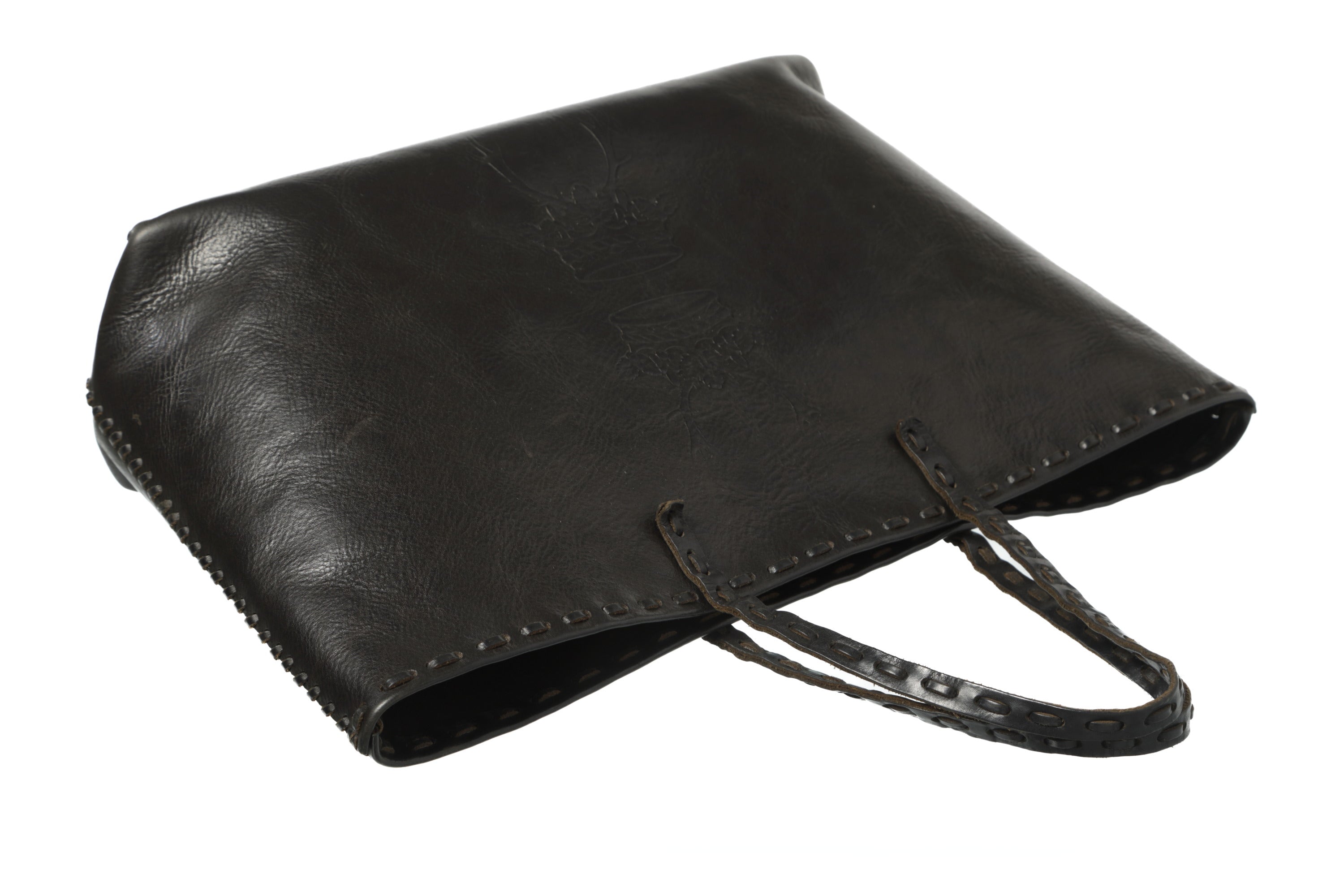 Fendi rollbag bag with leather loop in the bag and on the handle, 90s deer relief