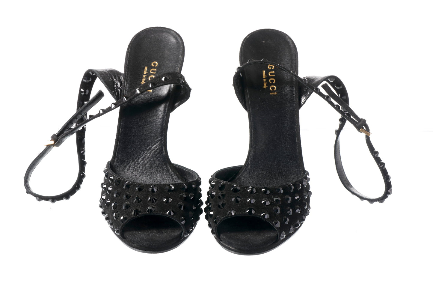 Sandalo Gucci vintage in camoscio nero