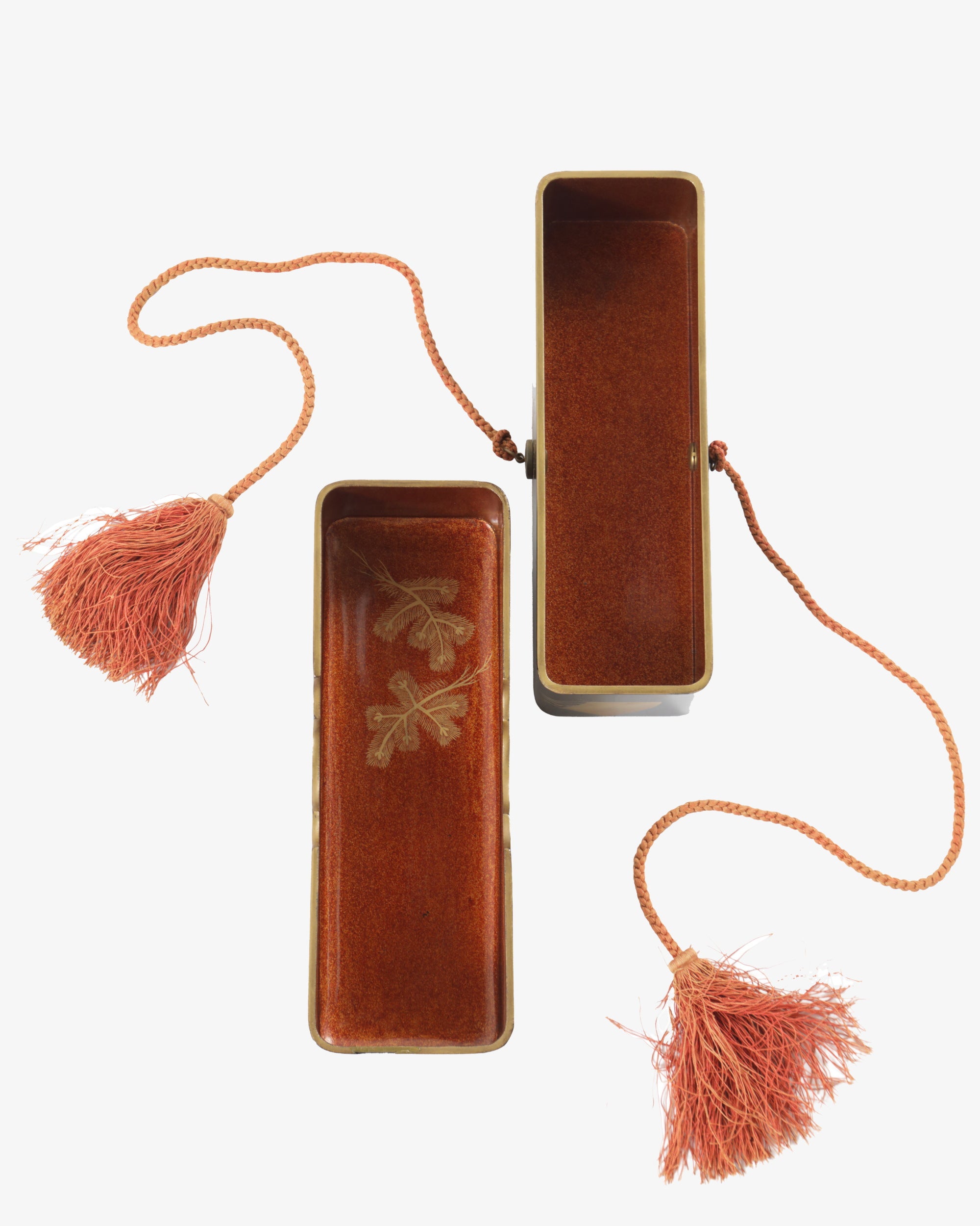 Lacquered Fubako box with fan decoration