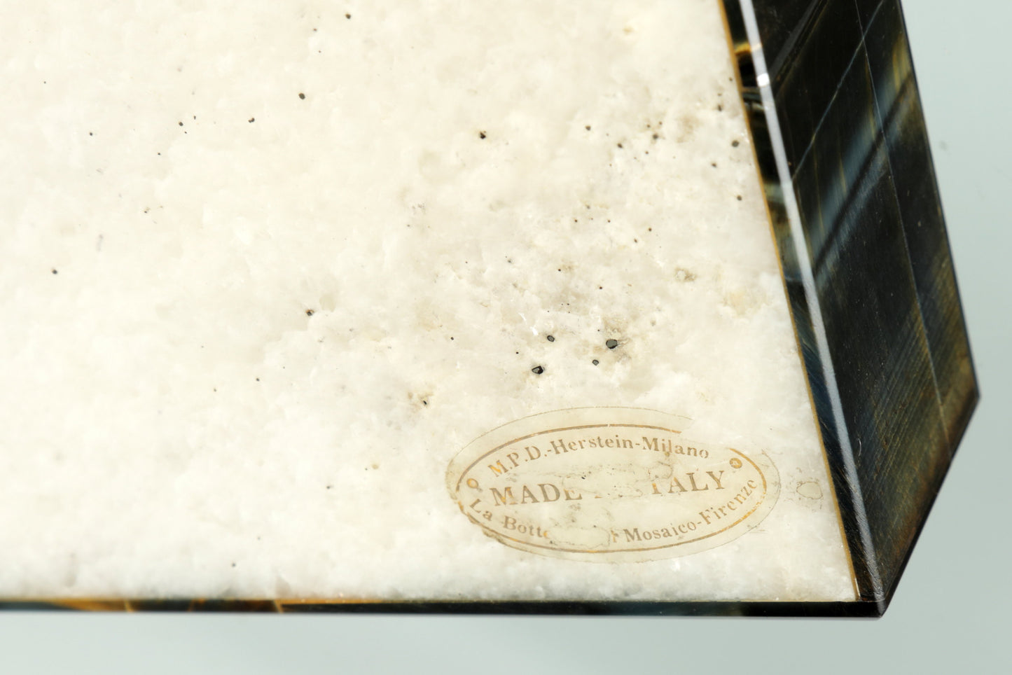 Scatola in occhio di tigre e occhio di falco anni 80