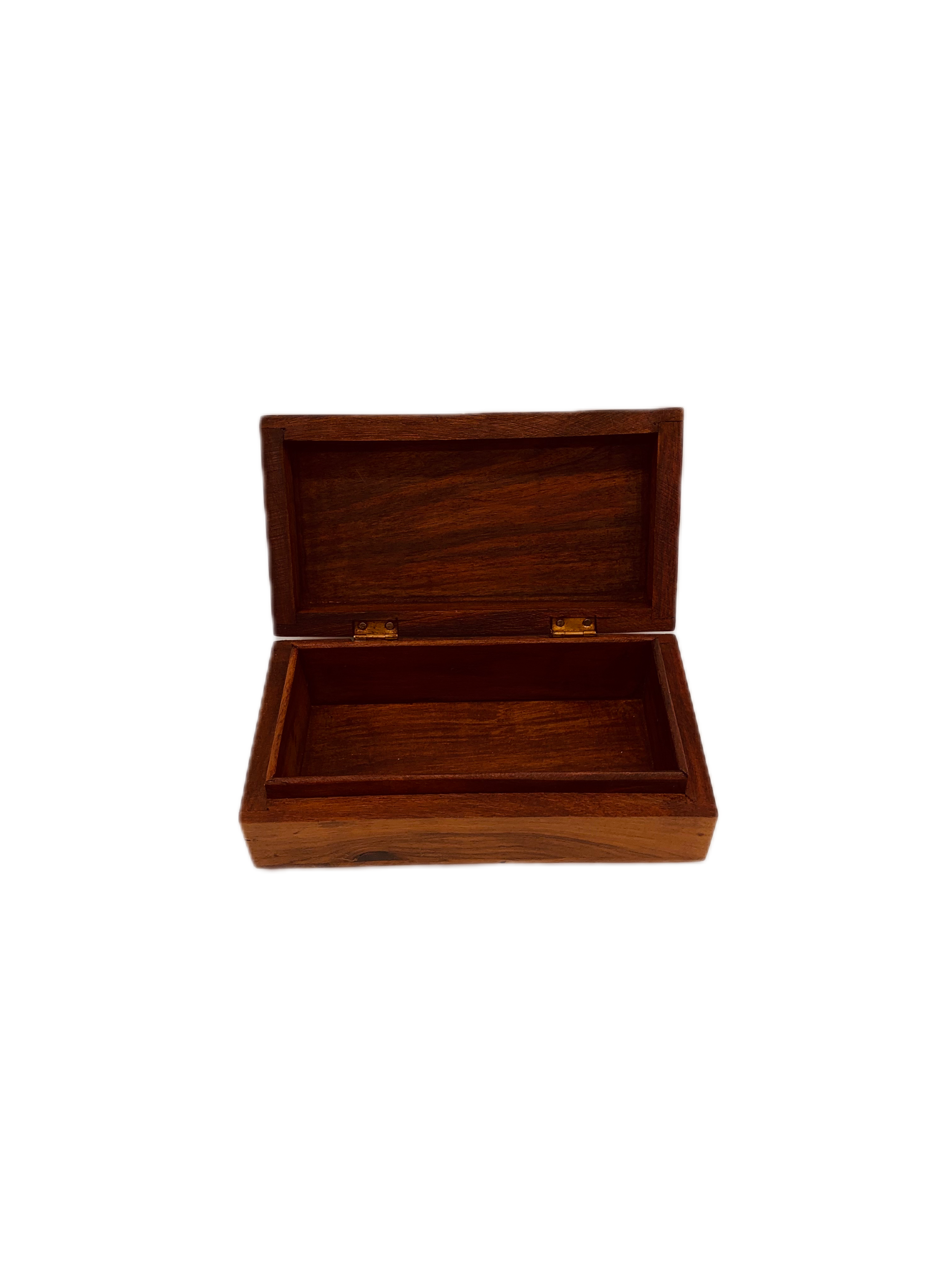 Vintage wooden box inlaid malachite gem