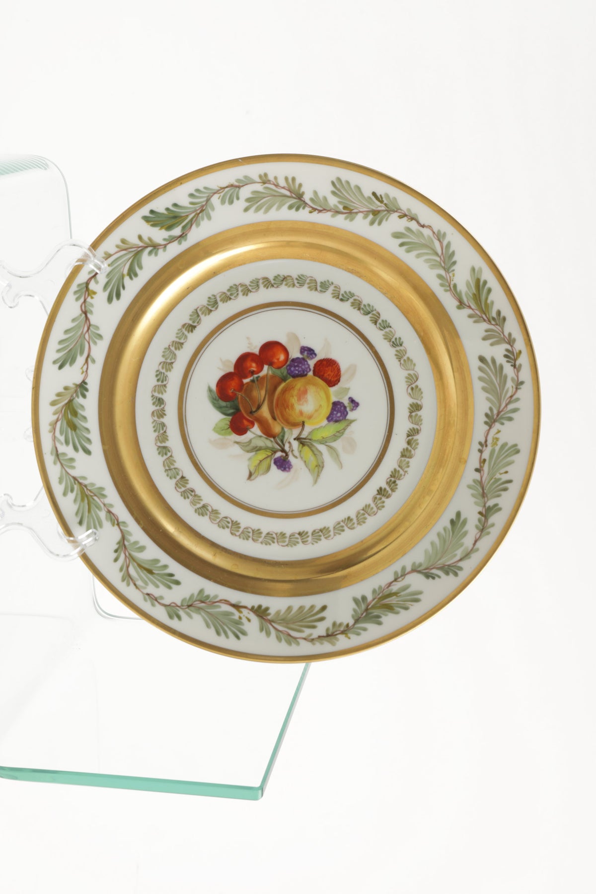 Six 19th-century Sèvres porcelain plates with fruit decoration
