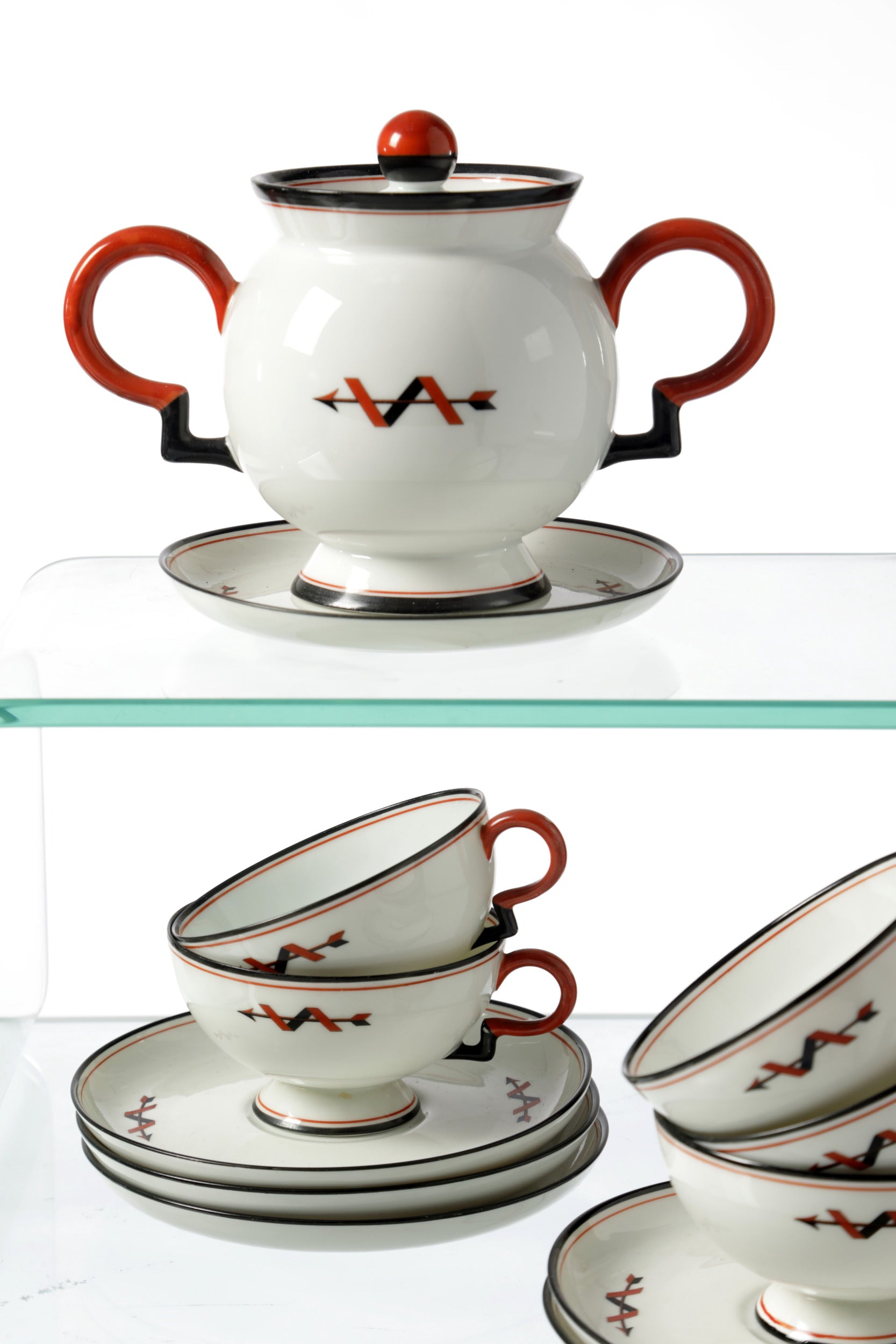 Gio Ponti Barbara tea set, 1930s