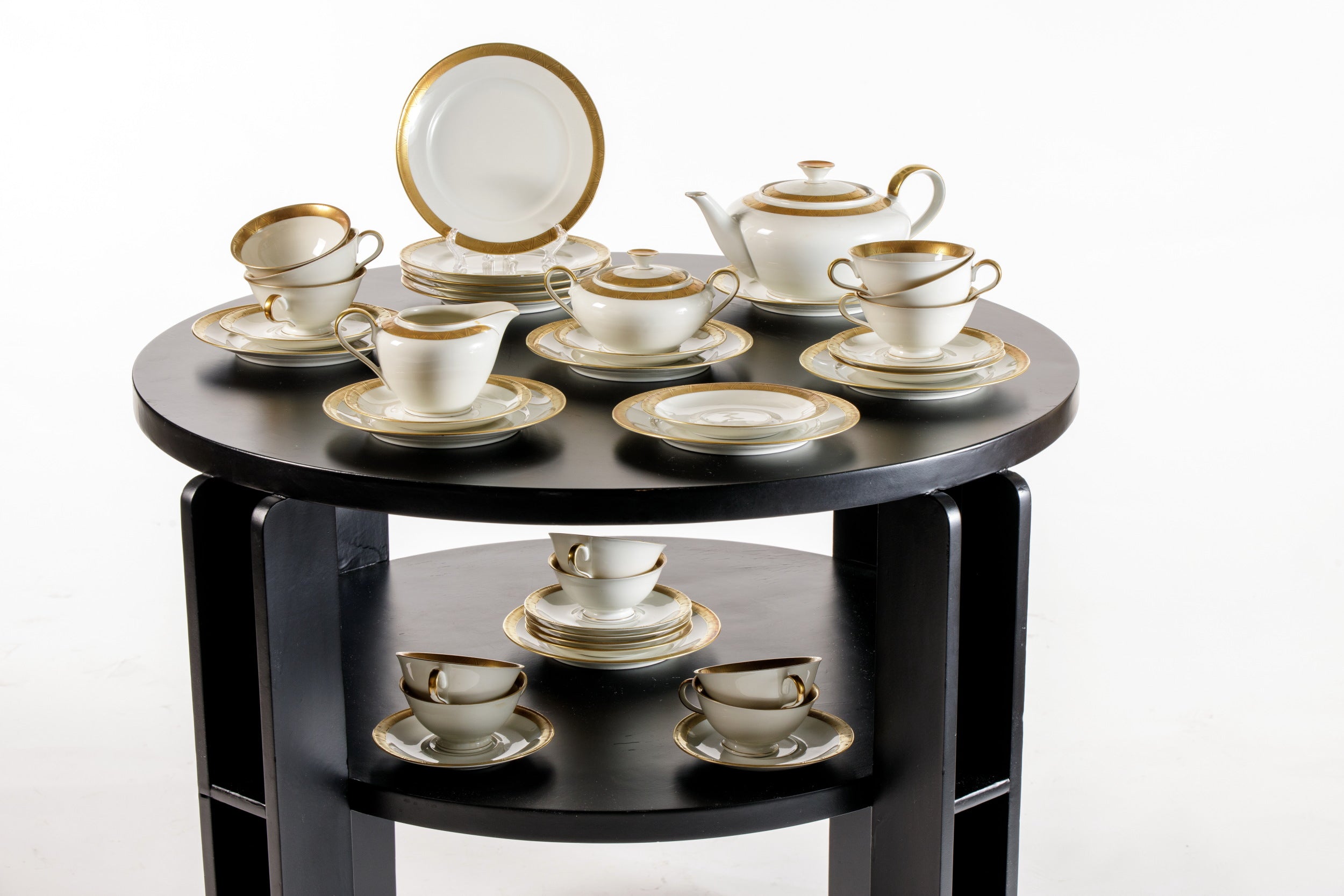 Bavaria tea set with gold rim from the 60s