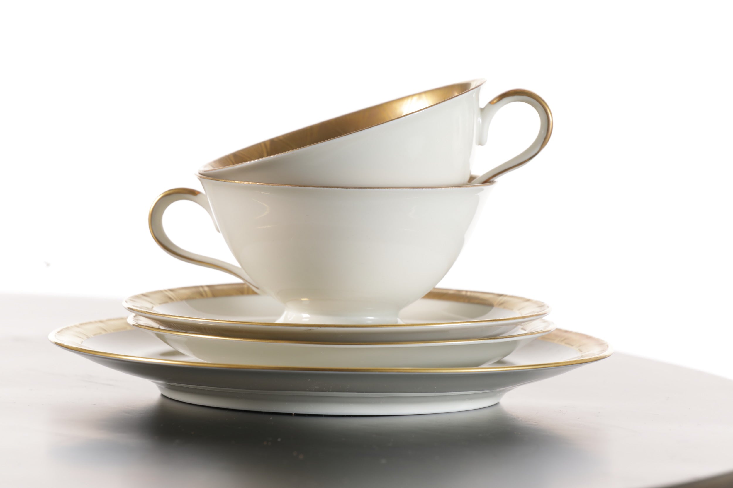 Bavaria tea set with gold rim from the 60s