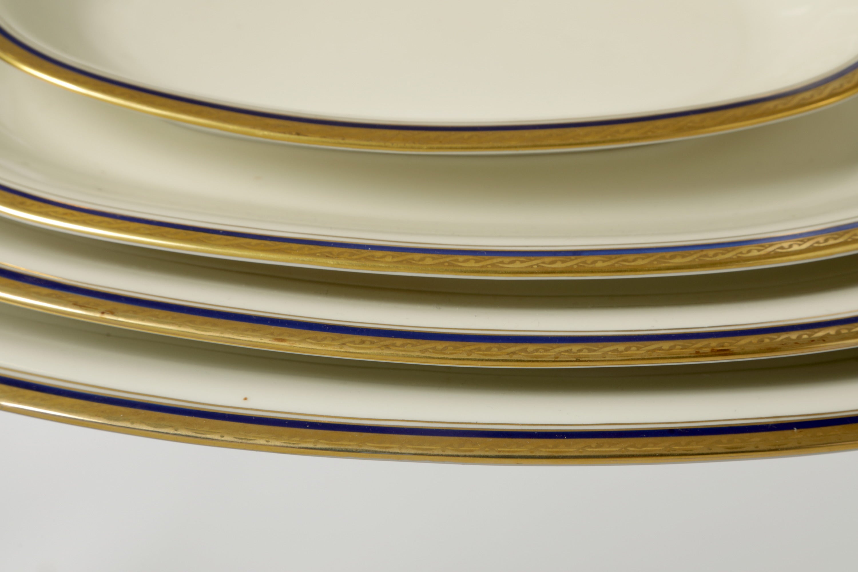Eschenbach dinner set with blue and gold edge, 1960s