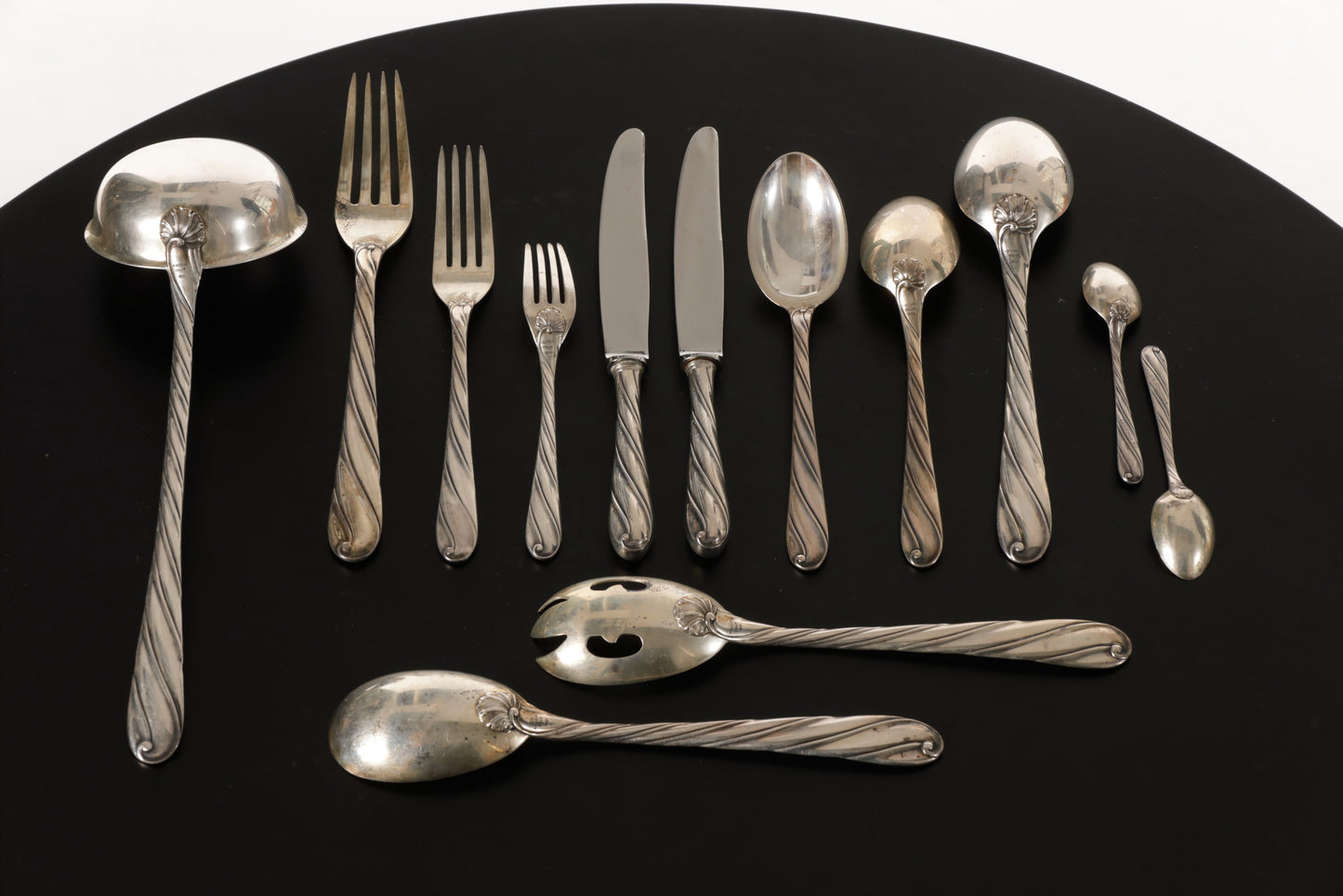 Servizio posate argento Torsadè Buccellati anni 70