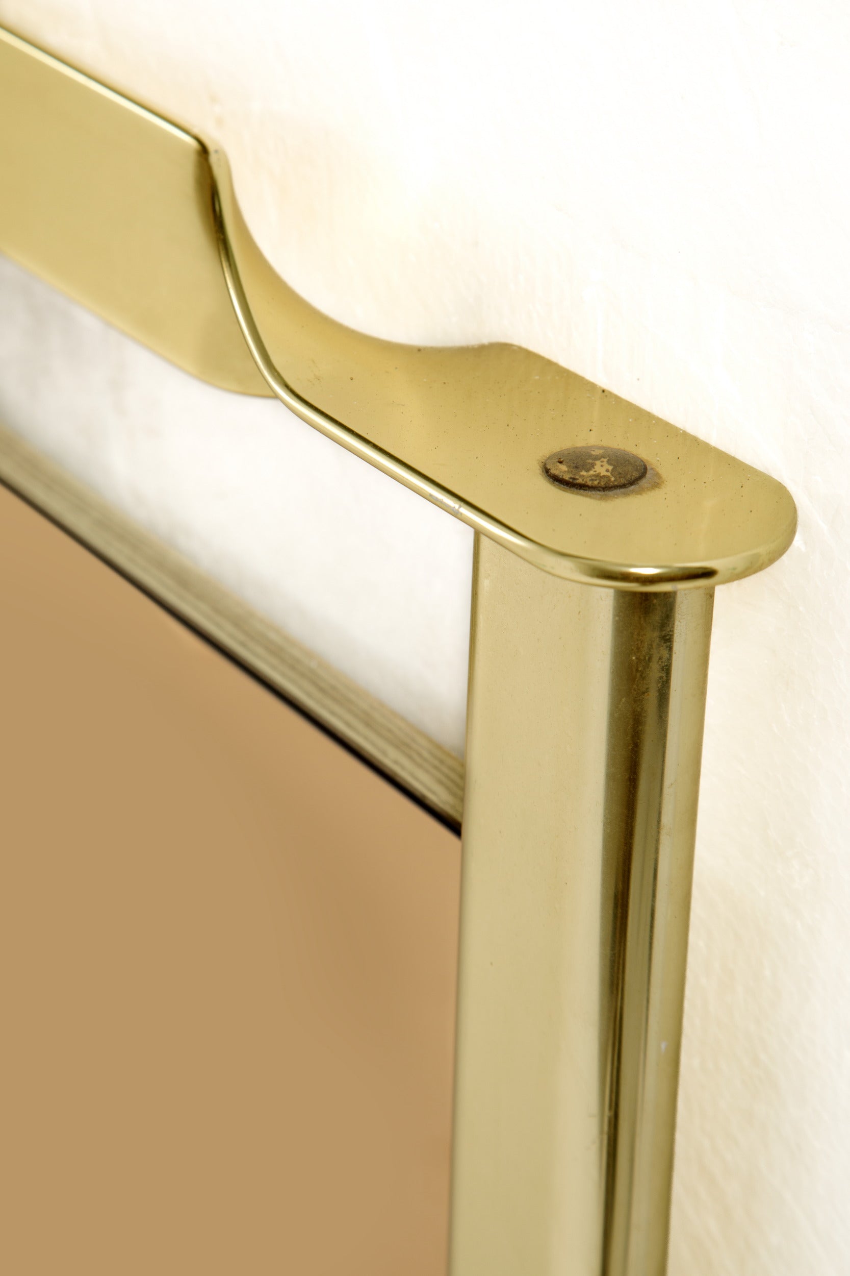 1970s brass mirror attributed to Luciano Frigerio
