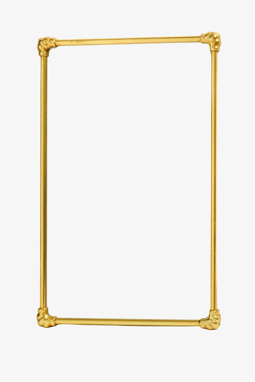 Patinated brass mirror 1950s
