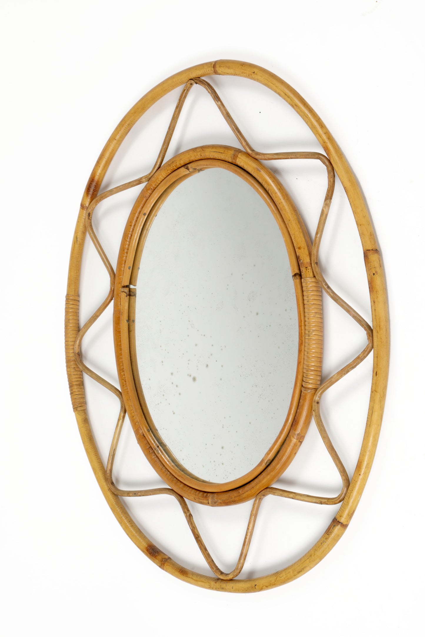 Specchio anni 60 bamboo