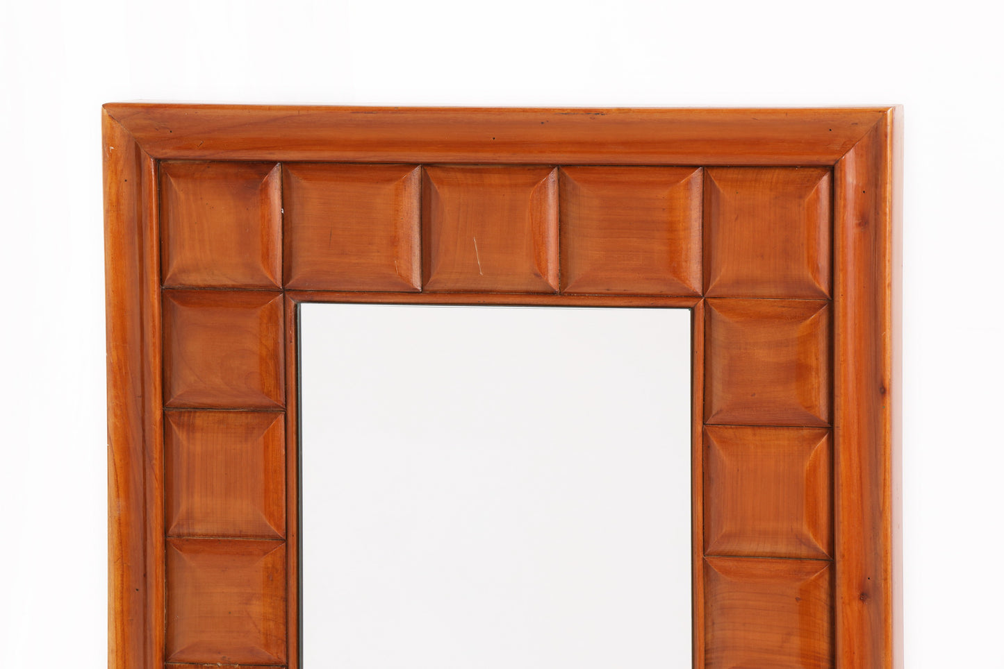 Specchio in legno bugnato attribuibile a Paolo Buffa
