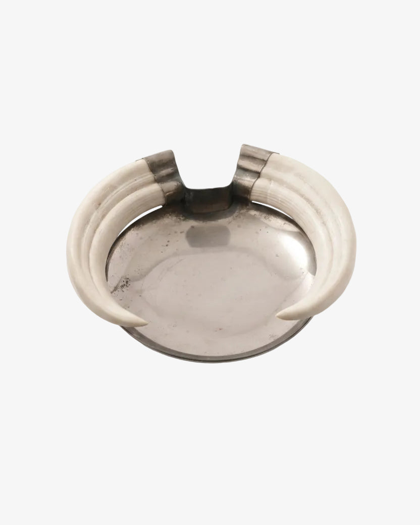 Pocket tray in silver plated and horn from the 70s