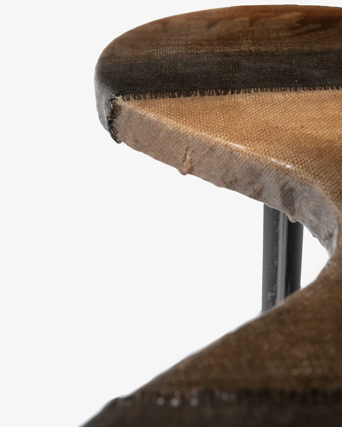 Large jute comma in Burnt Umber - Livia Rebecchini Interiors for COALAN Art Designers