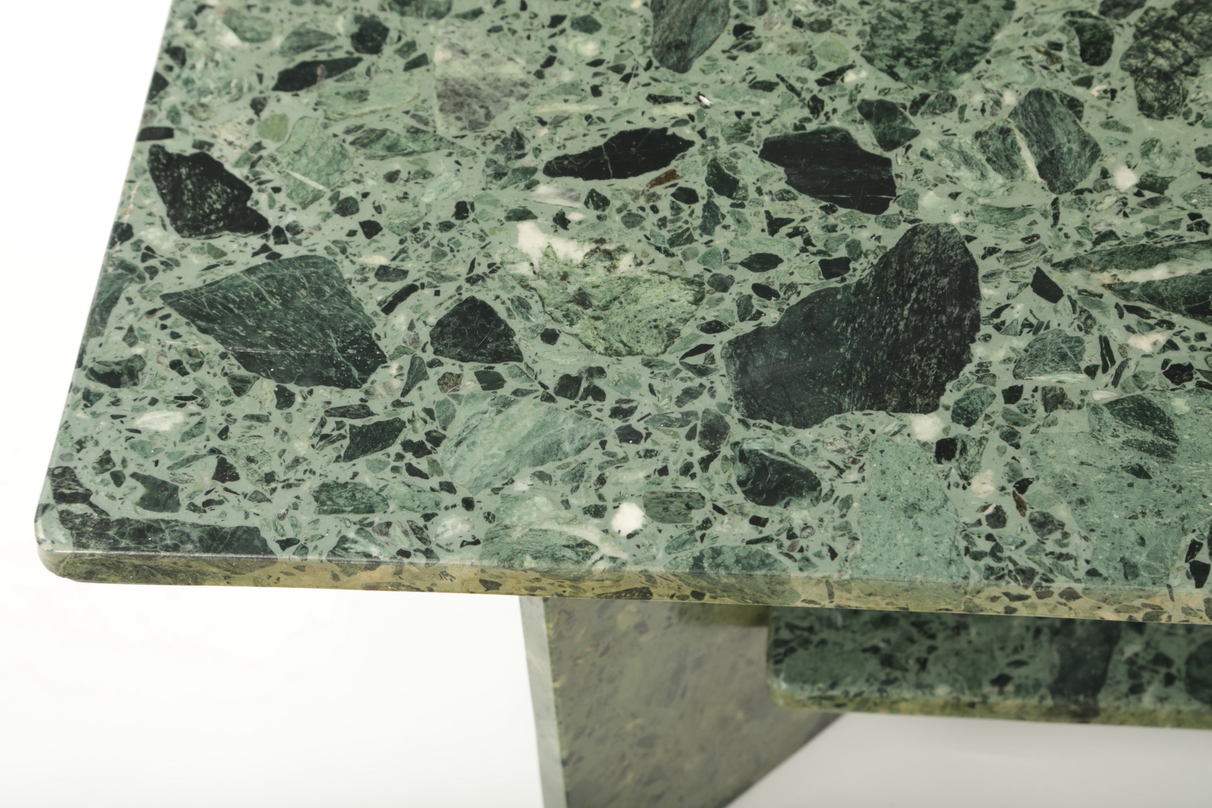 80's Imperial Green Marble Living Room Table