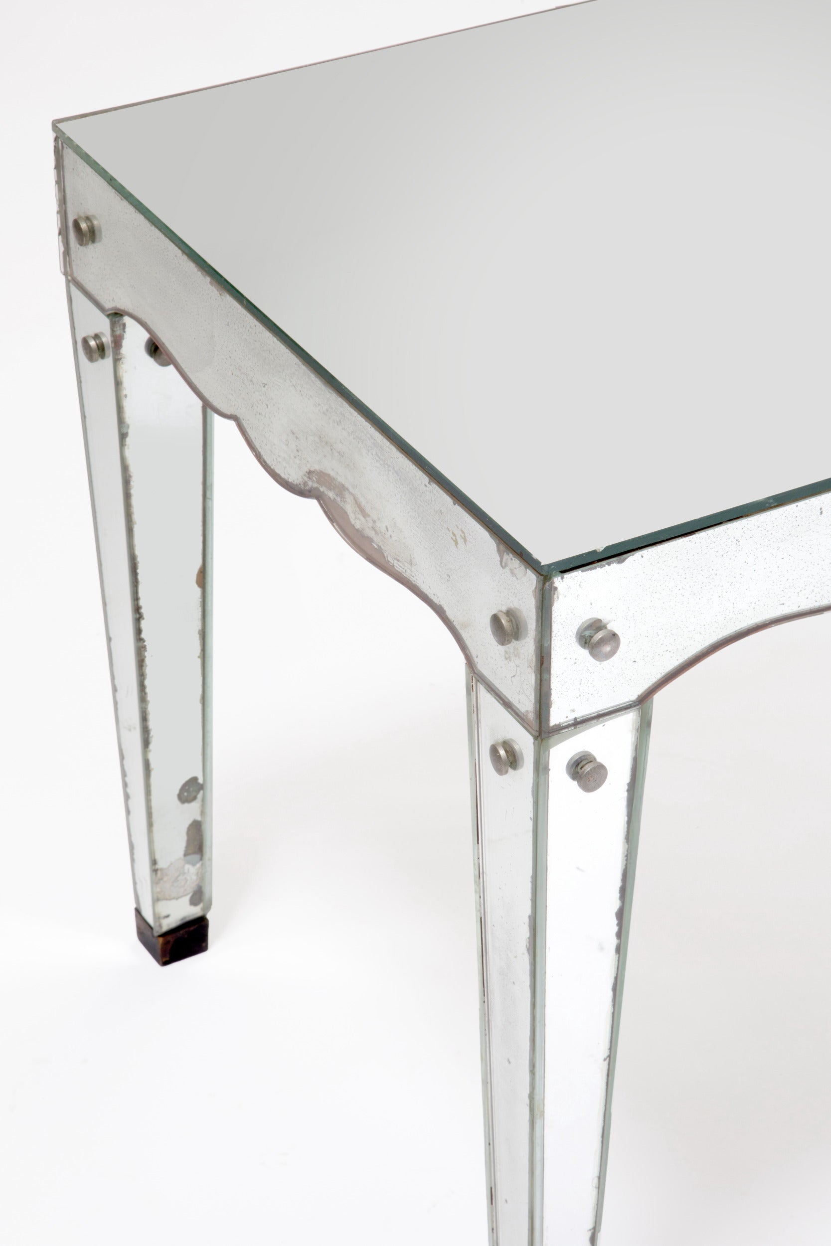 1940s French mirrored table