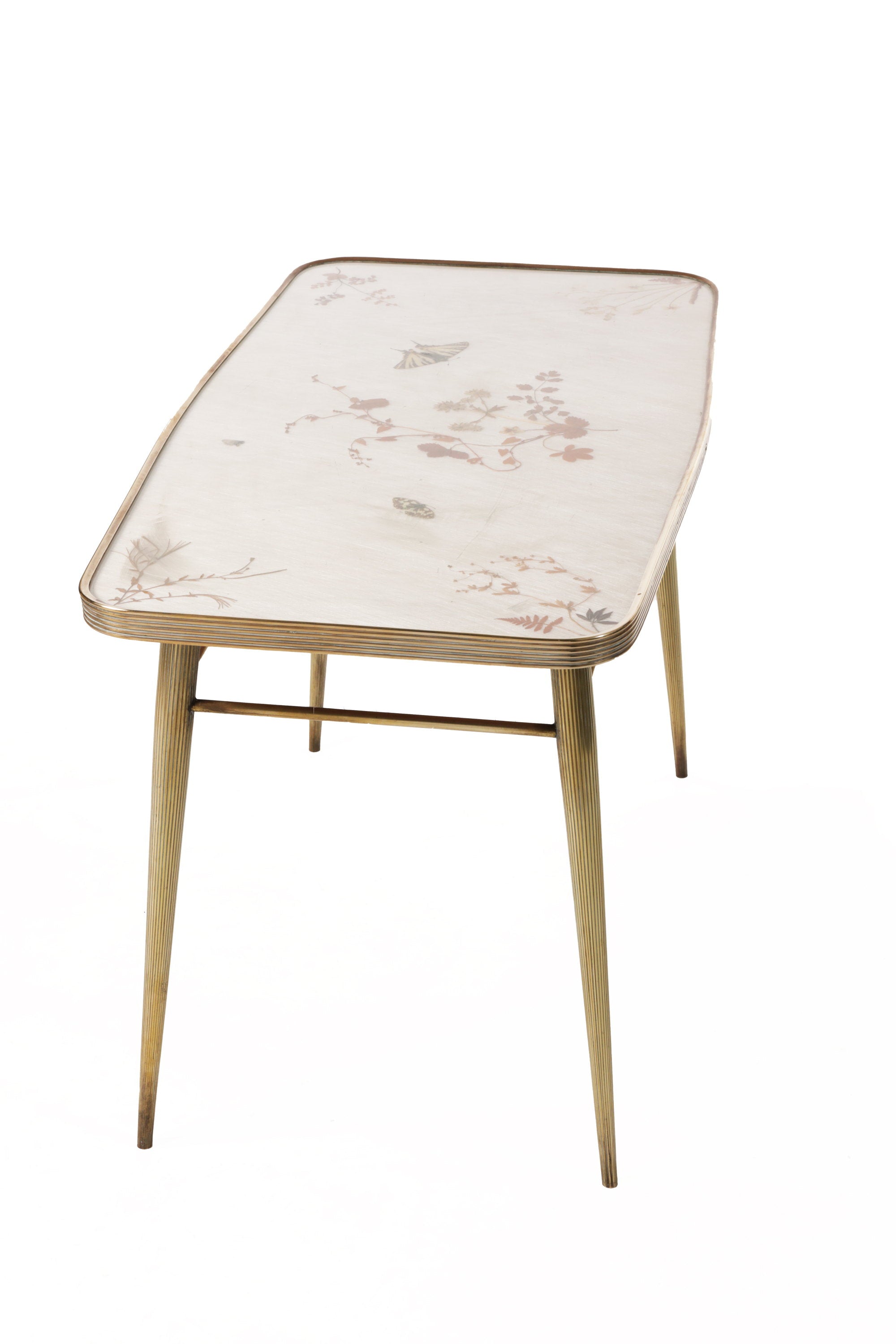 50's brass table with butterfly top