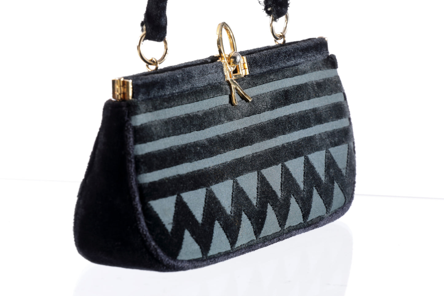 Tracolla Roberta di Camerino velluto Bevilacqua anni 60