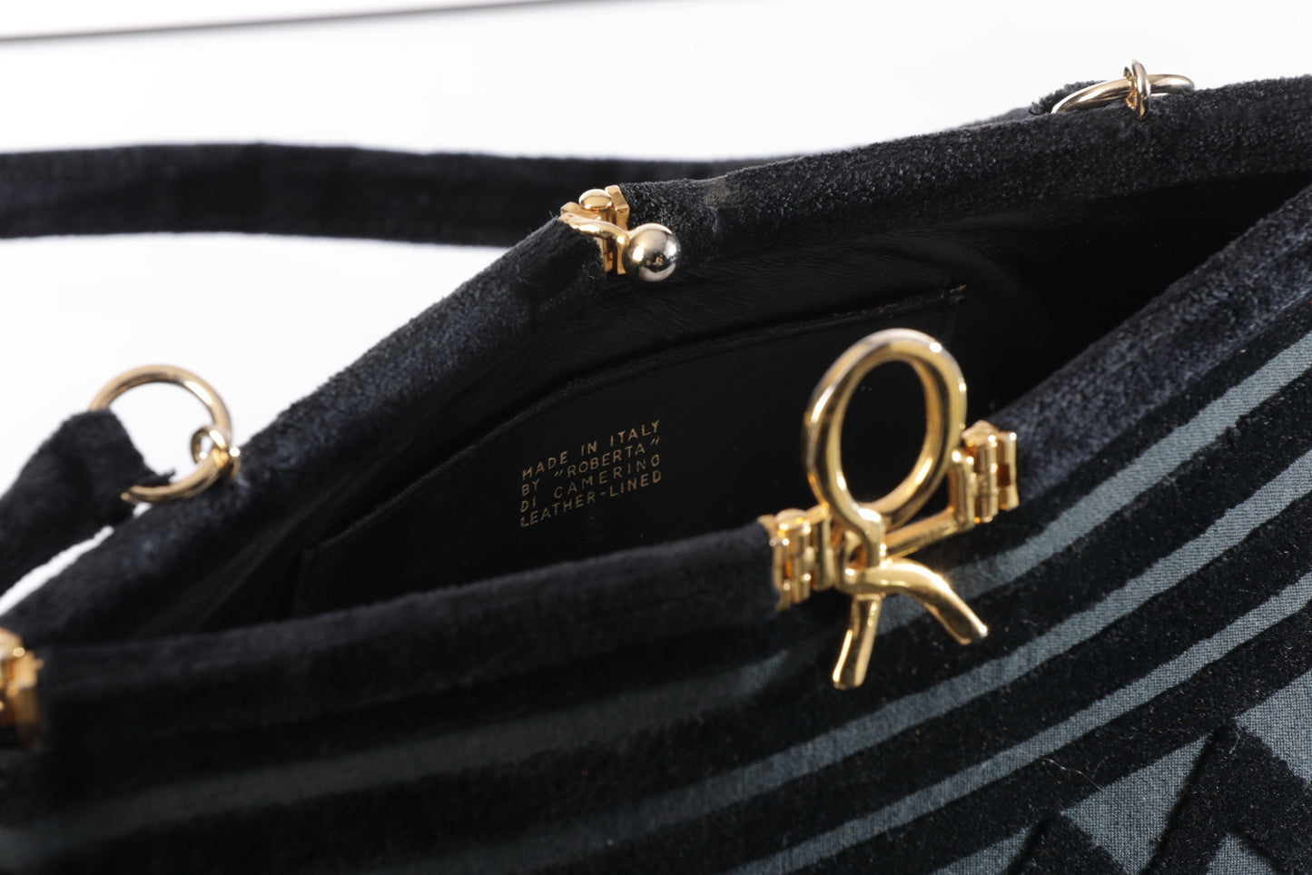 Tracolla Roberta di Camerino velluto Bevilacqua anni 60