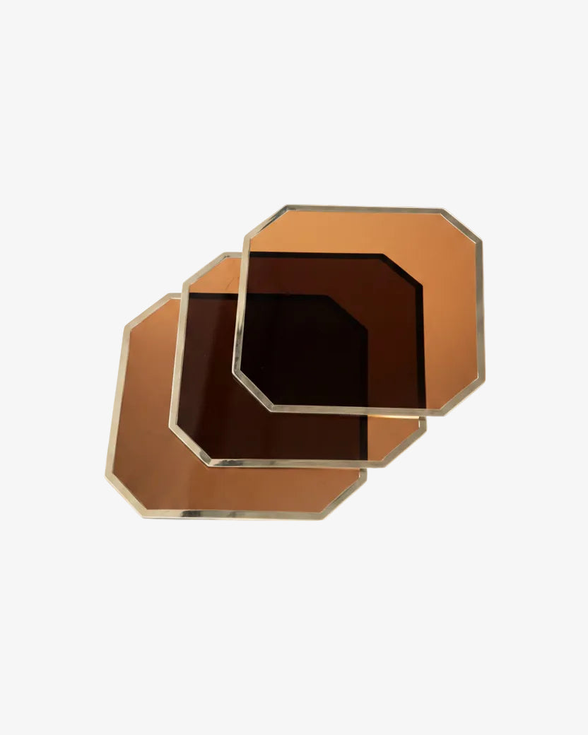 Triptych of Gabriella Crespi trays from the 70s