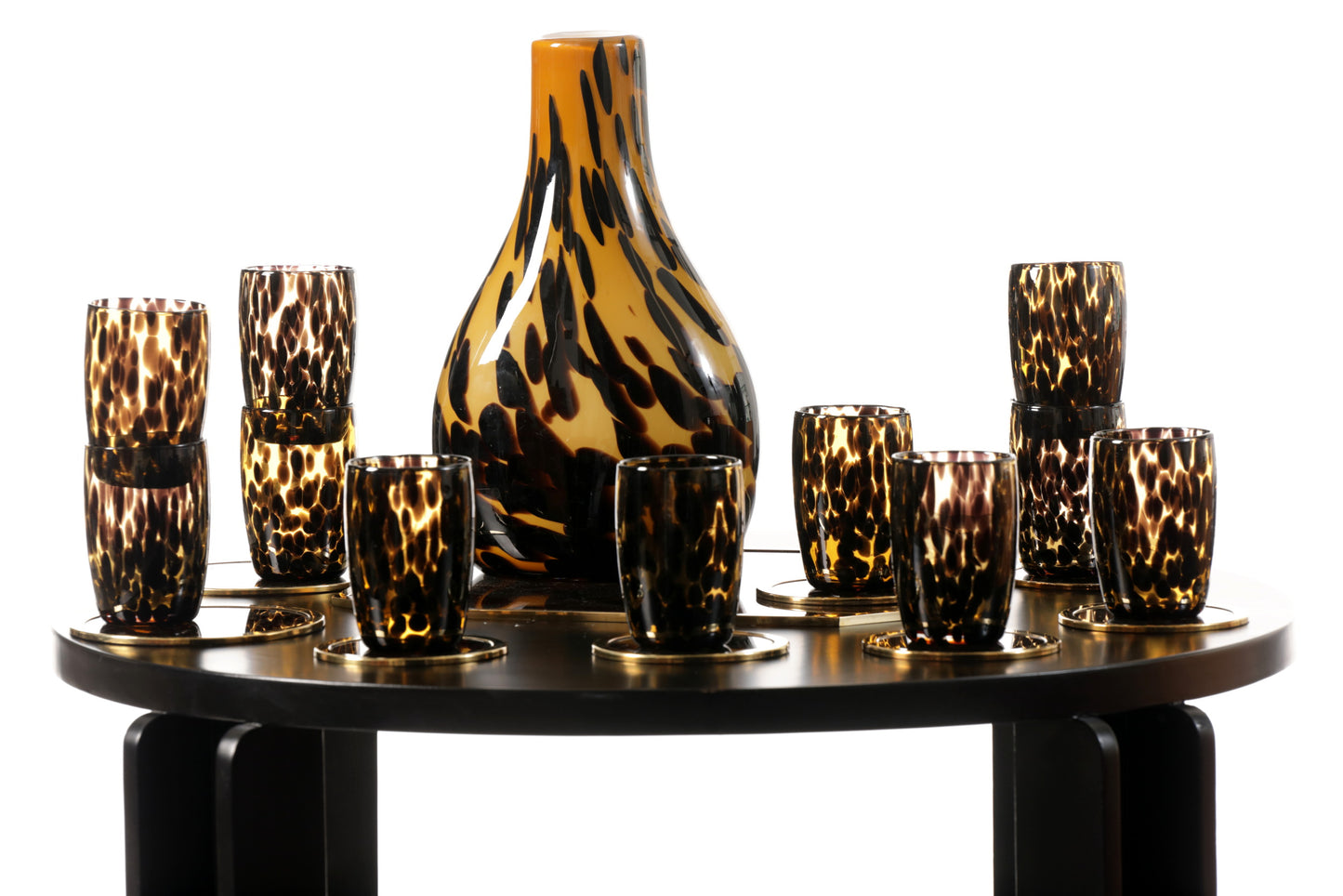 Spotted glass vase from the 70s