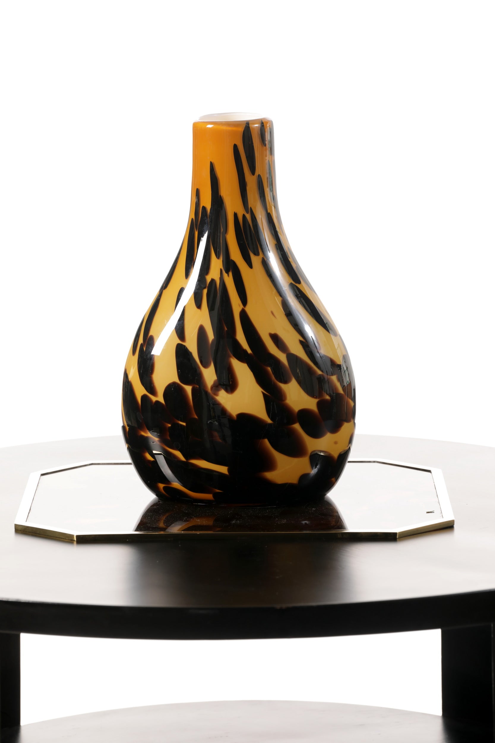 Spotted glass vase from the 70s
