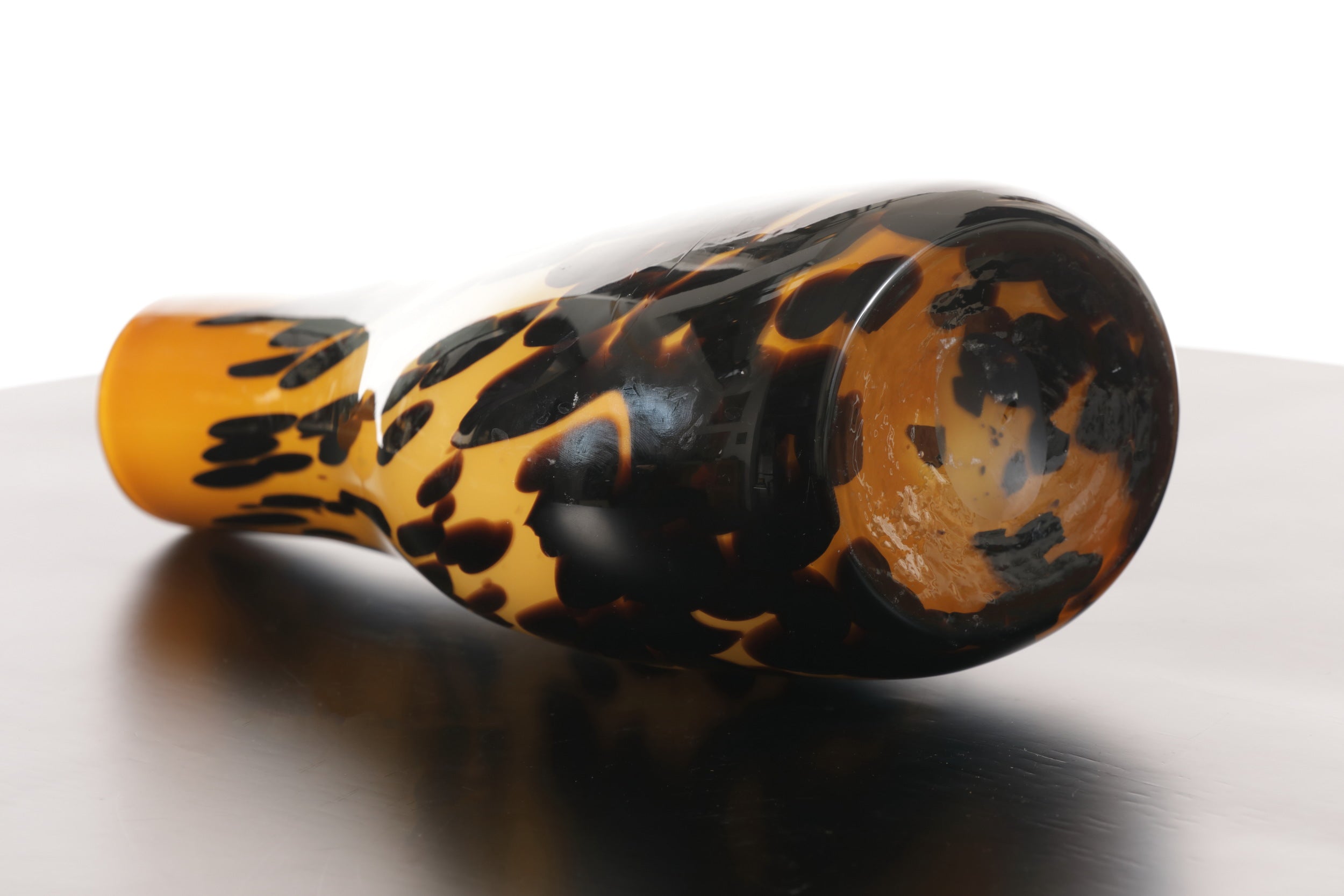 Spotted glass vase from the 70s