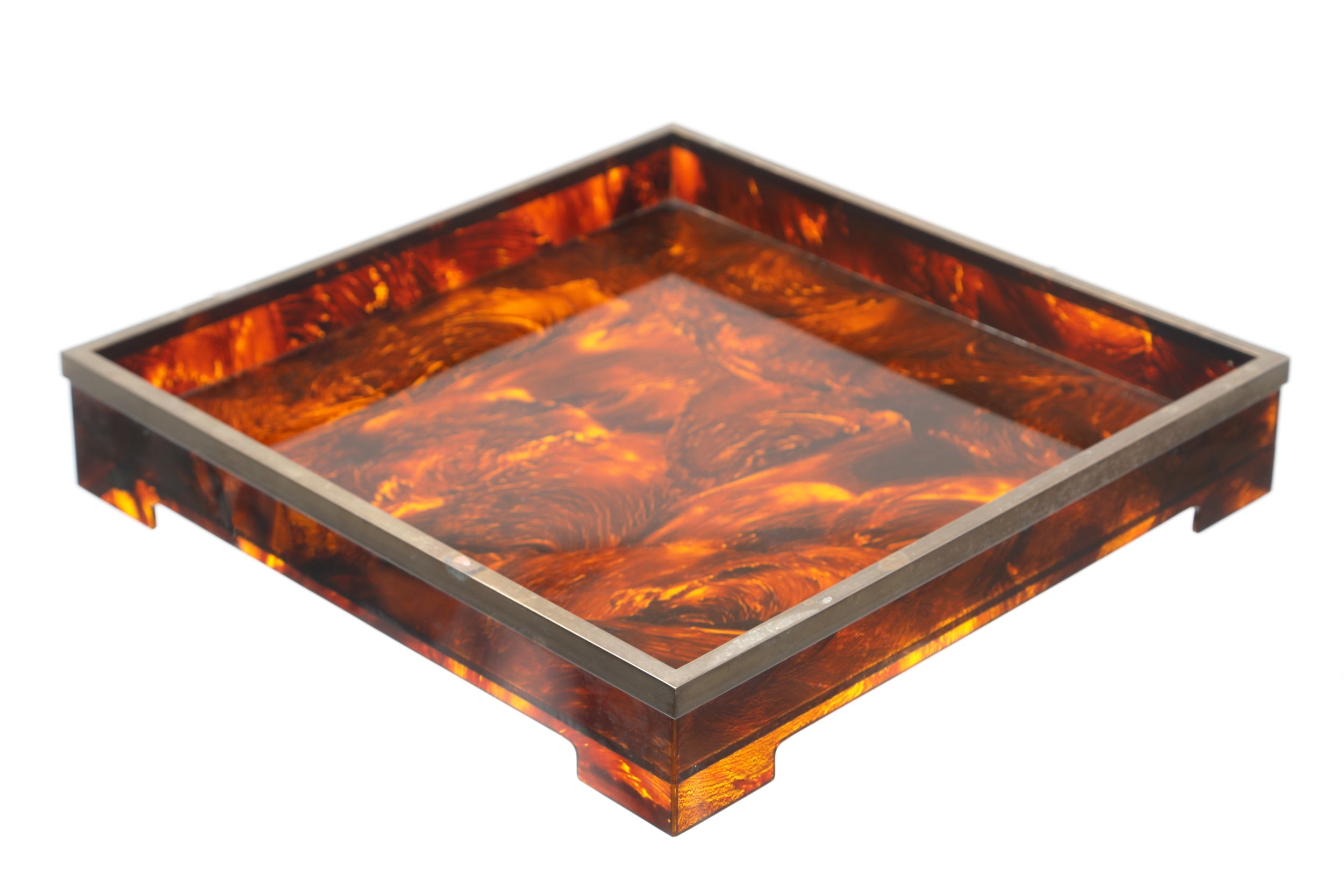 Spotted lucite tray from the 70s