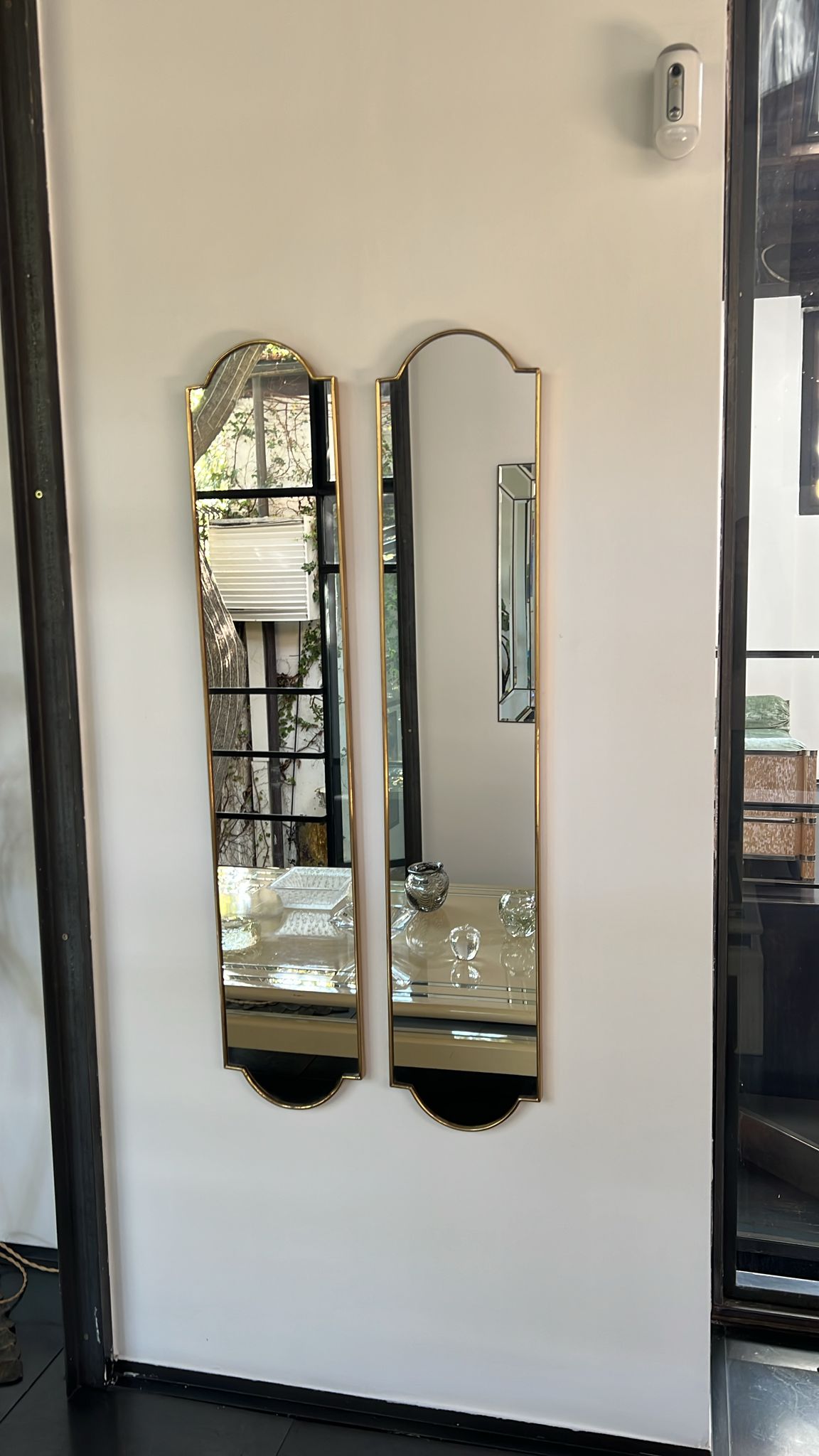 Pair of long 1960s mirrors