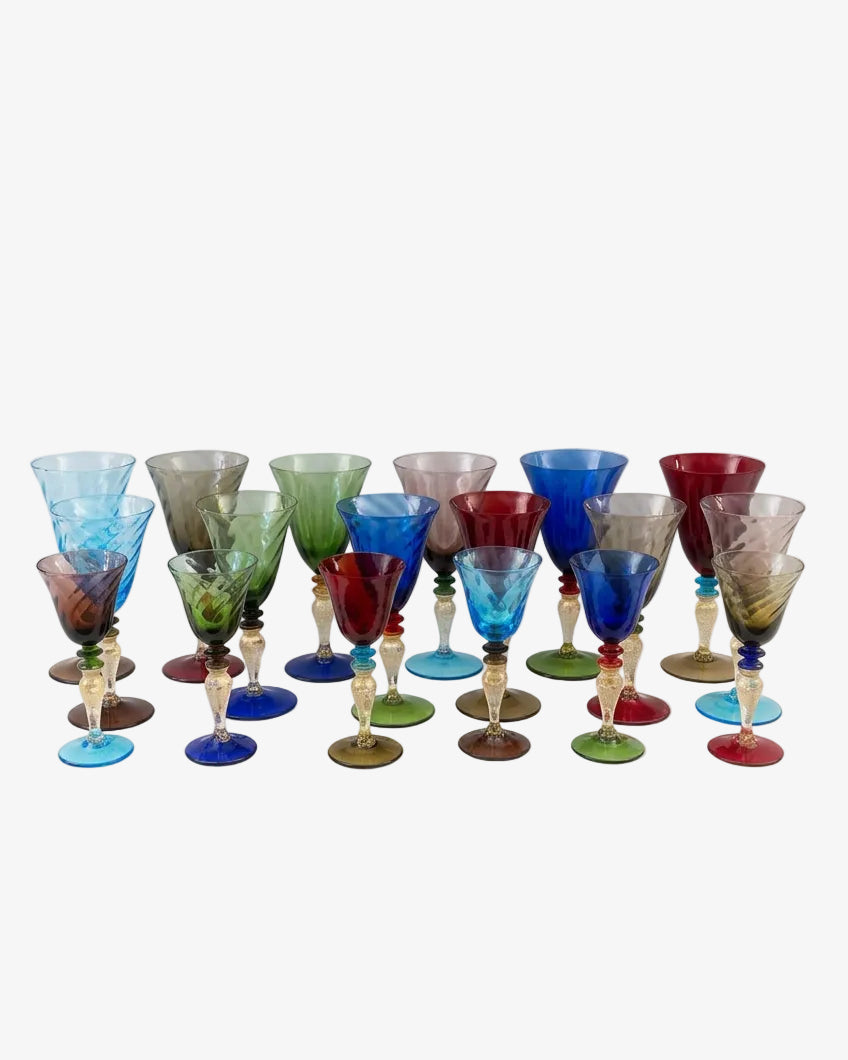 Morettu Murano glass tumbler set