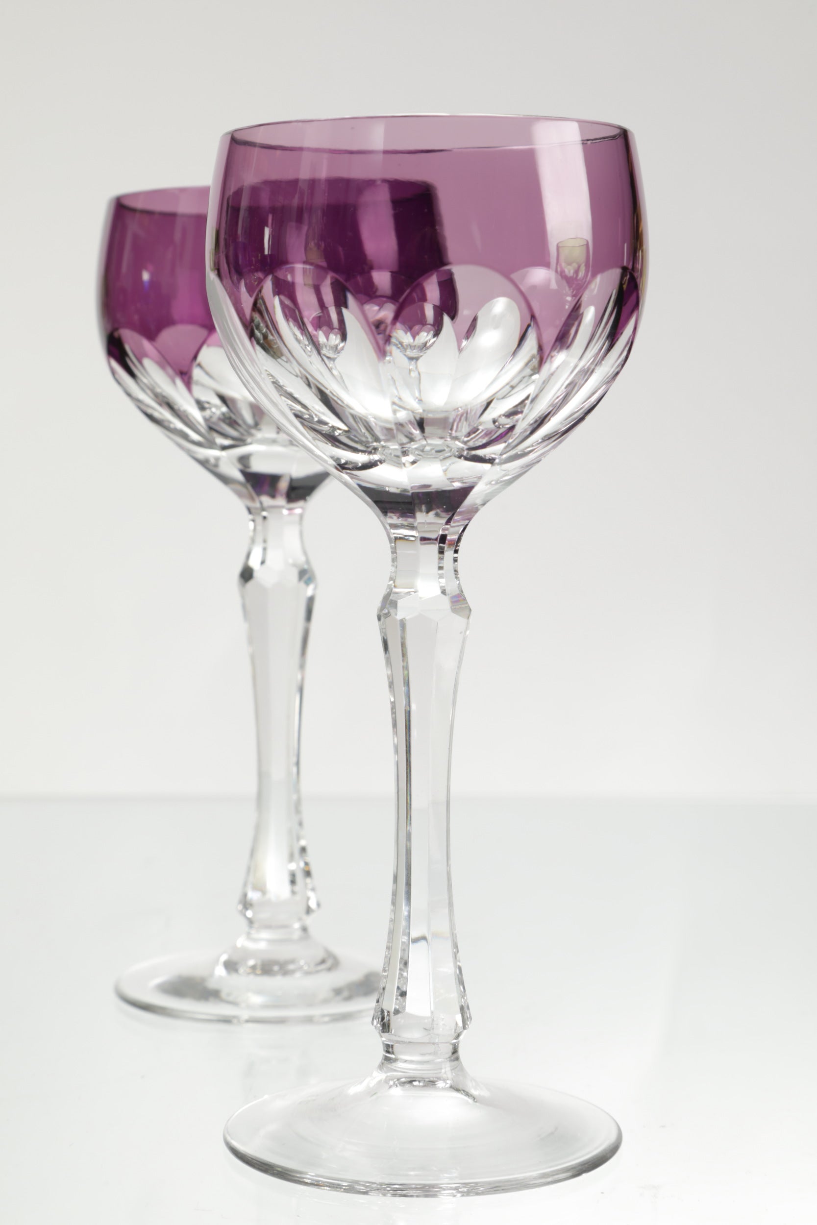 12 colored Bohemia crystal glasses