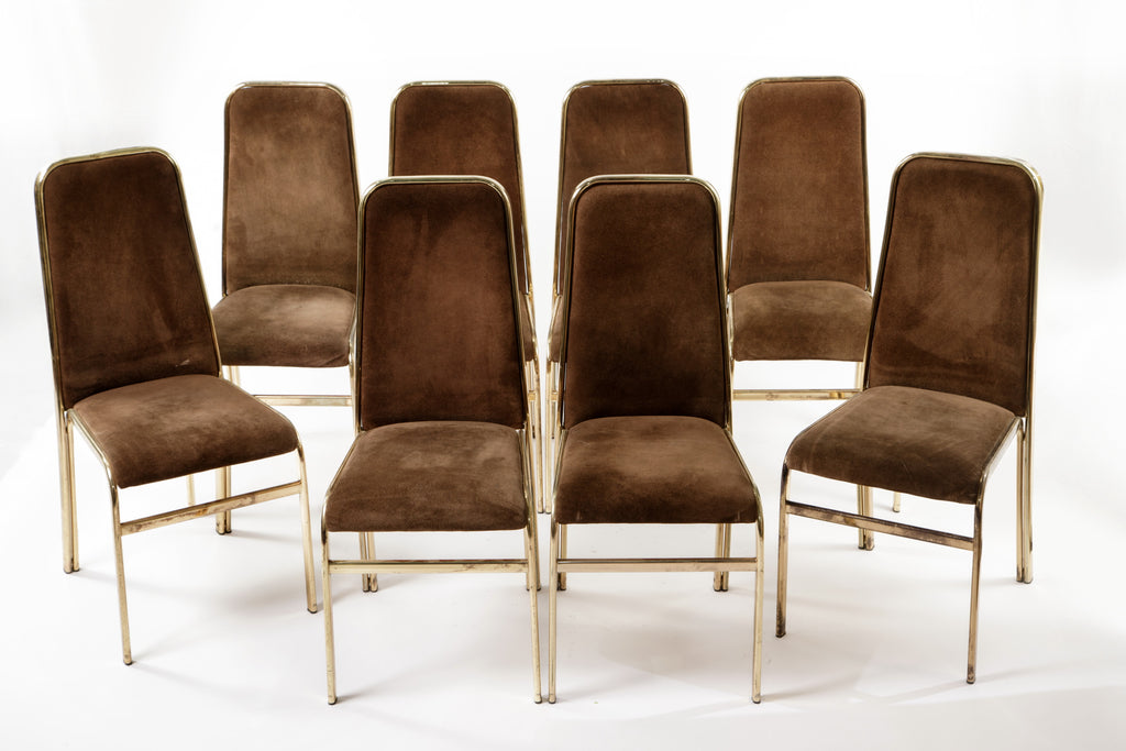 8 chairs attributed to Milo Baughman 70s